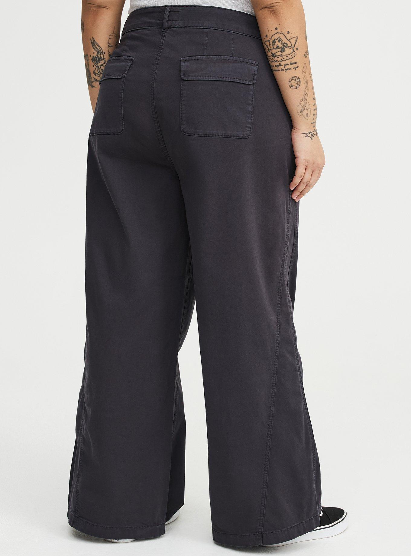 High-Rise Wide-Leg Baggy Chino Pant, PHANTOM, alternate
