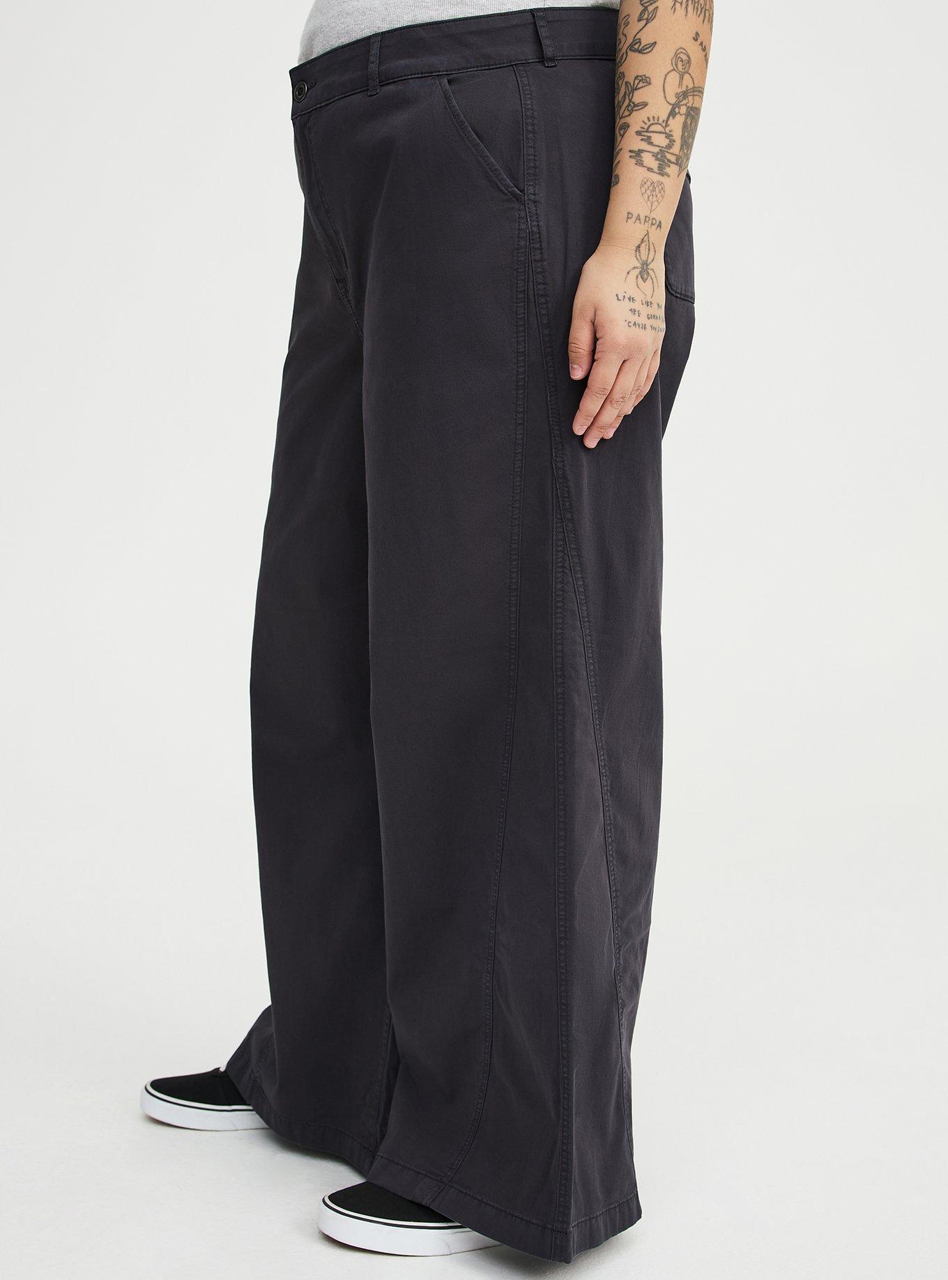High-Rise Wide-Leg Baggy Chino Pant, PHANTOM, alternate