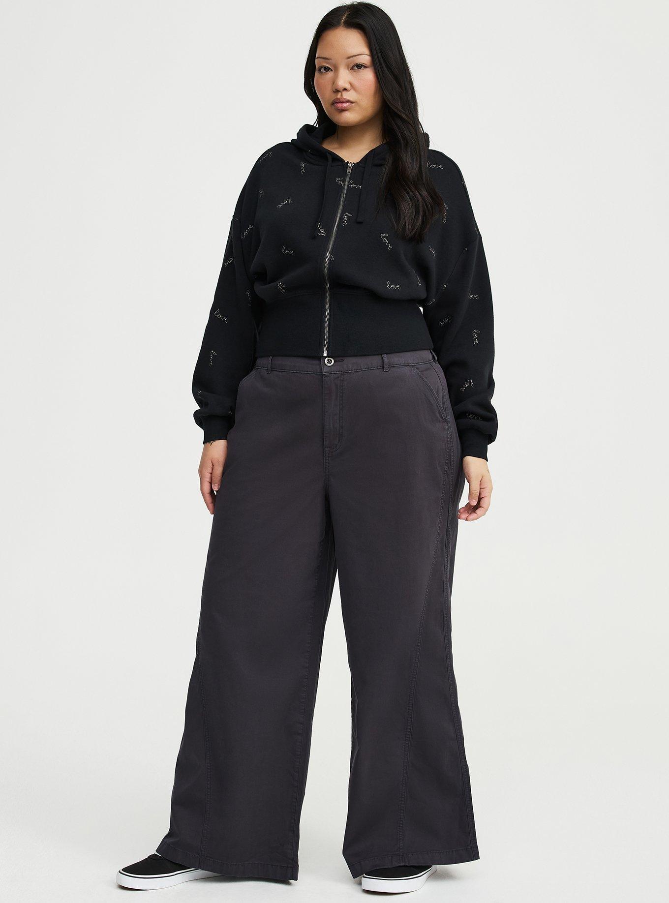 Plus Size High-Rise Wide-Leg Baggy Chino Pant, PHANTOM, hi-res
