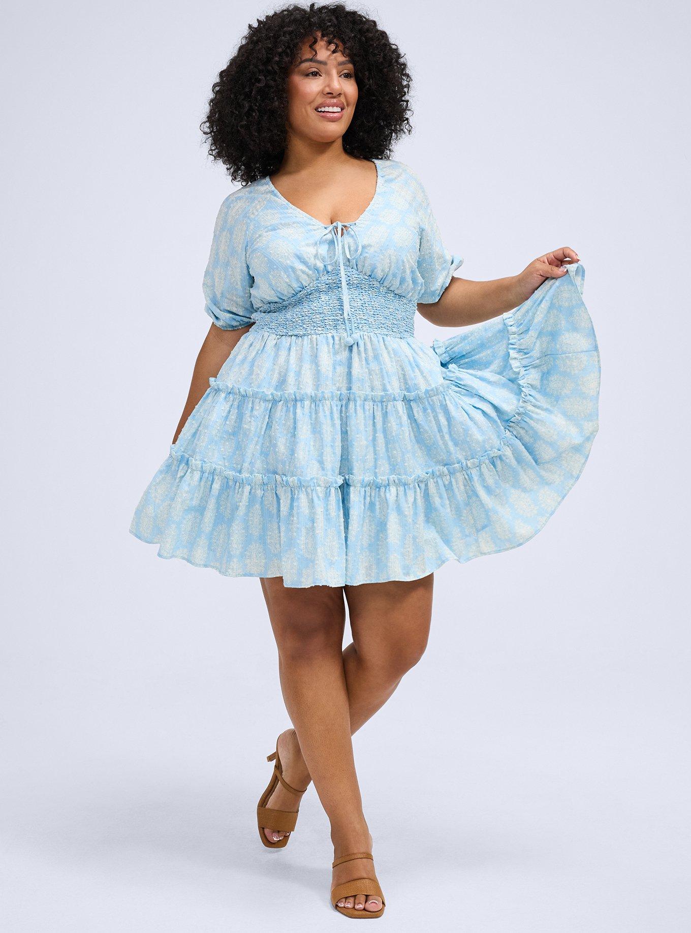 Belle Isle Puff Sleeve Smocked Mini Dress, FRIDA PAISLEY BLUE, alternate