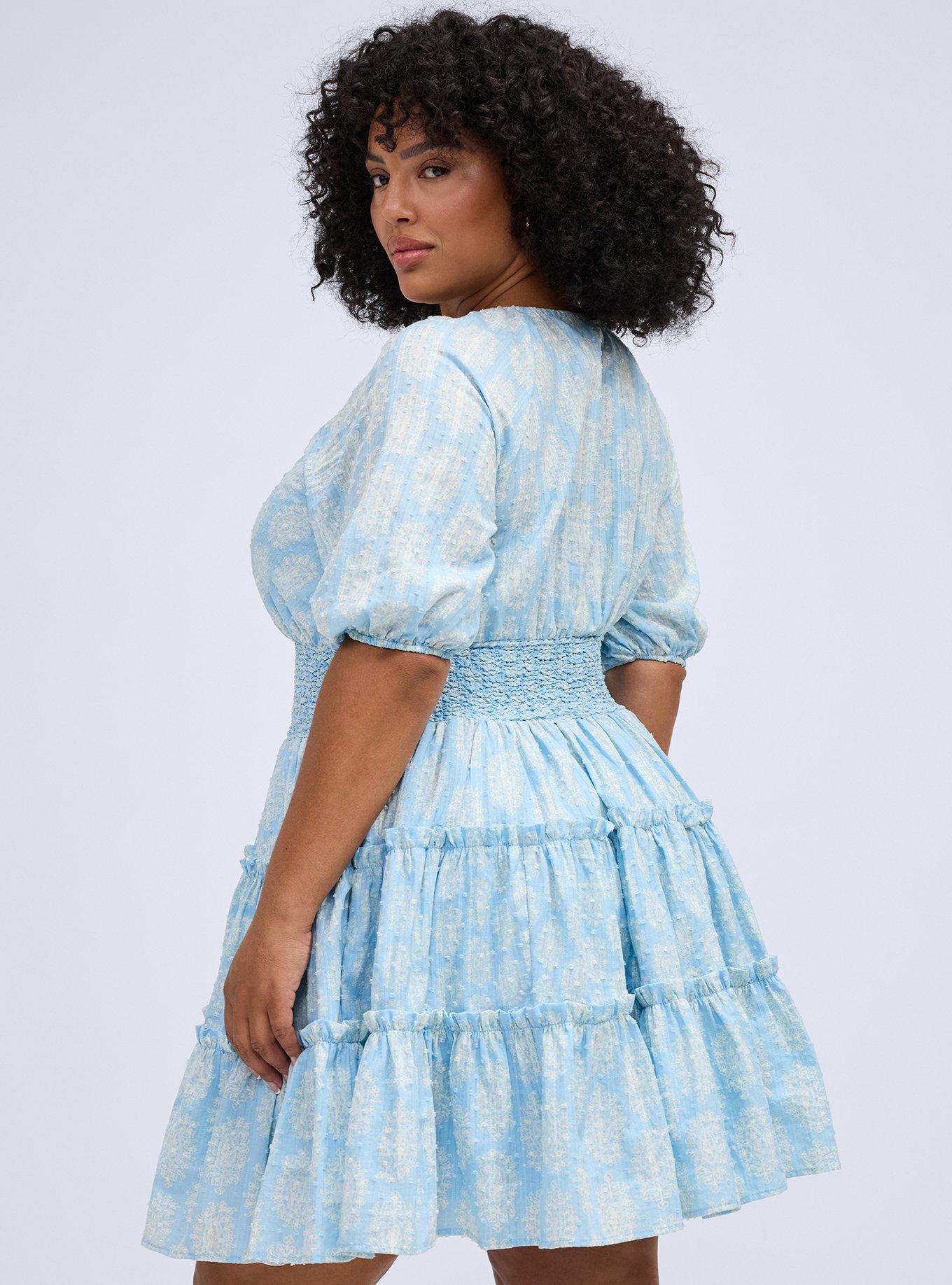 Belle Isle Puff Sleeve Smocked Mini Dress, FRIDA PAISLEY BLUE, alternate