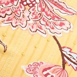 Plus Size Belle Isle Puff Sleeve Tiered Mini Dress, JANE JACO ARTWORK YELLOW, swatch