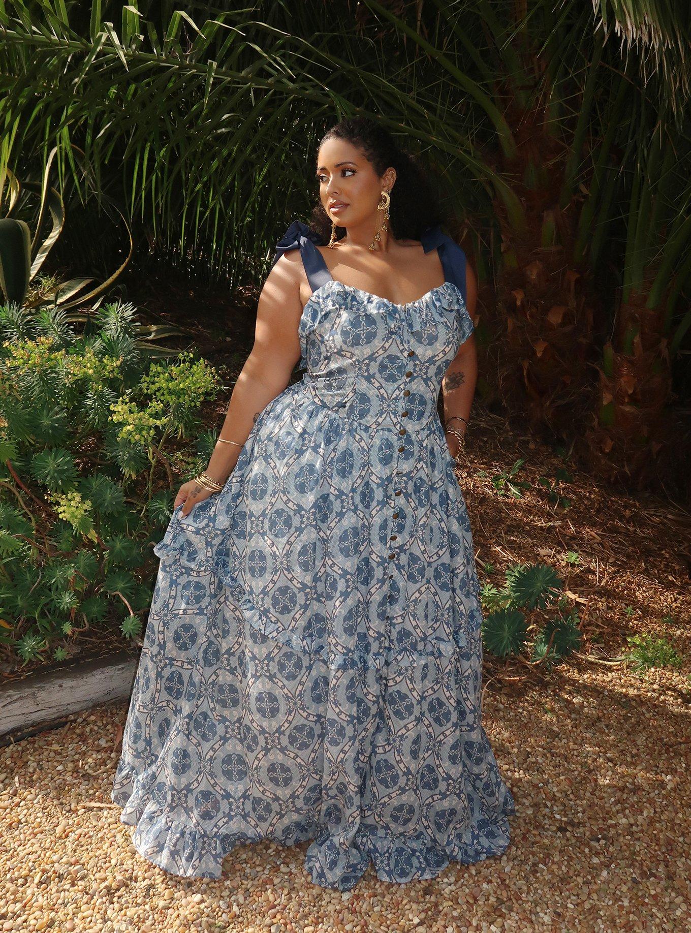 Festi Drop Waist Midi Dress