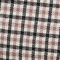 Plus Size Mini Double-Knit Overlap Skirt, ANNIKA PLAID BIRCH, swatch