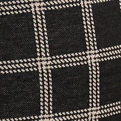 Plus Size Mini Double-Knit Overlap Skirt, EVES PLAID DEEP BLACK, swatch