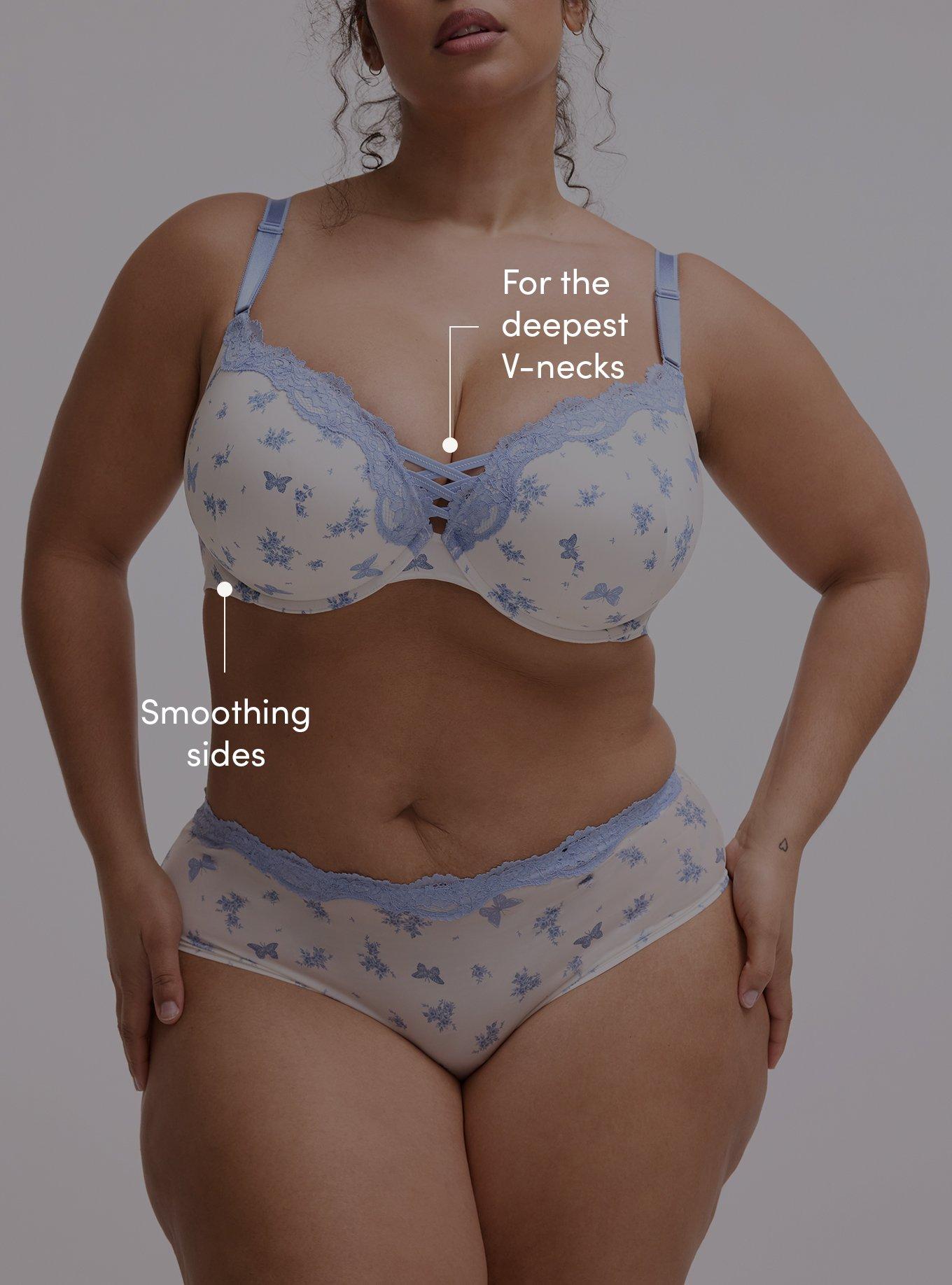 XO Plunge Push-Up Smooth Bra, COQUETTE FLORAL, alternate