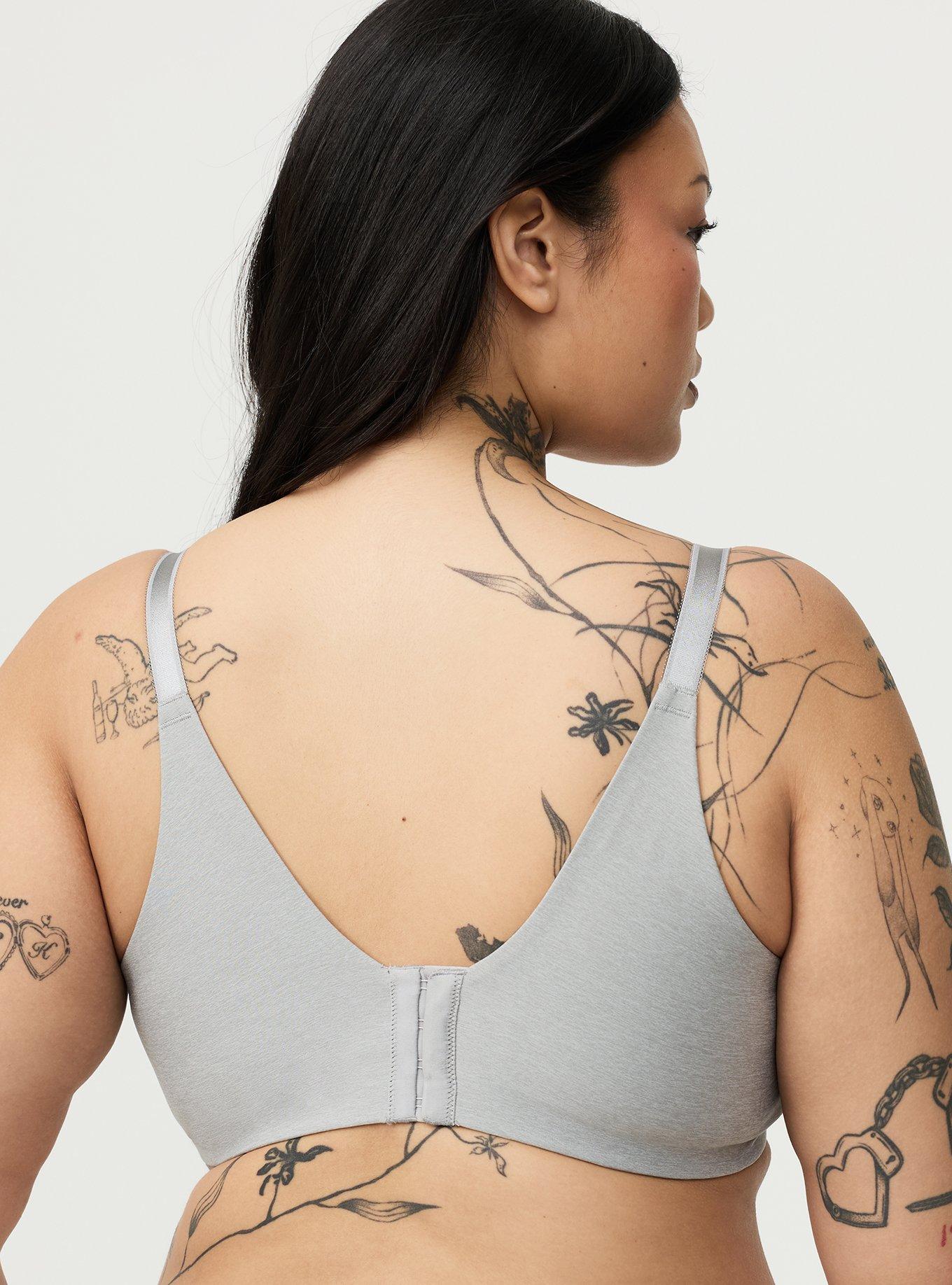 Wire-Free Push-Up Smooth Bra, LIGHT HEATHER GRAY, alternate