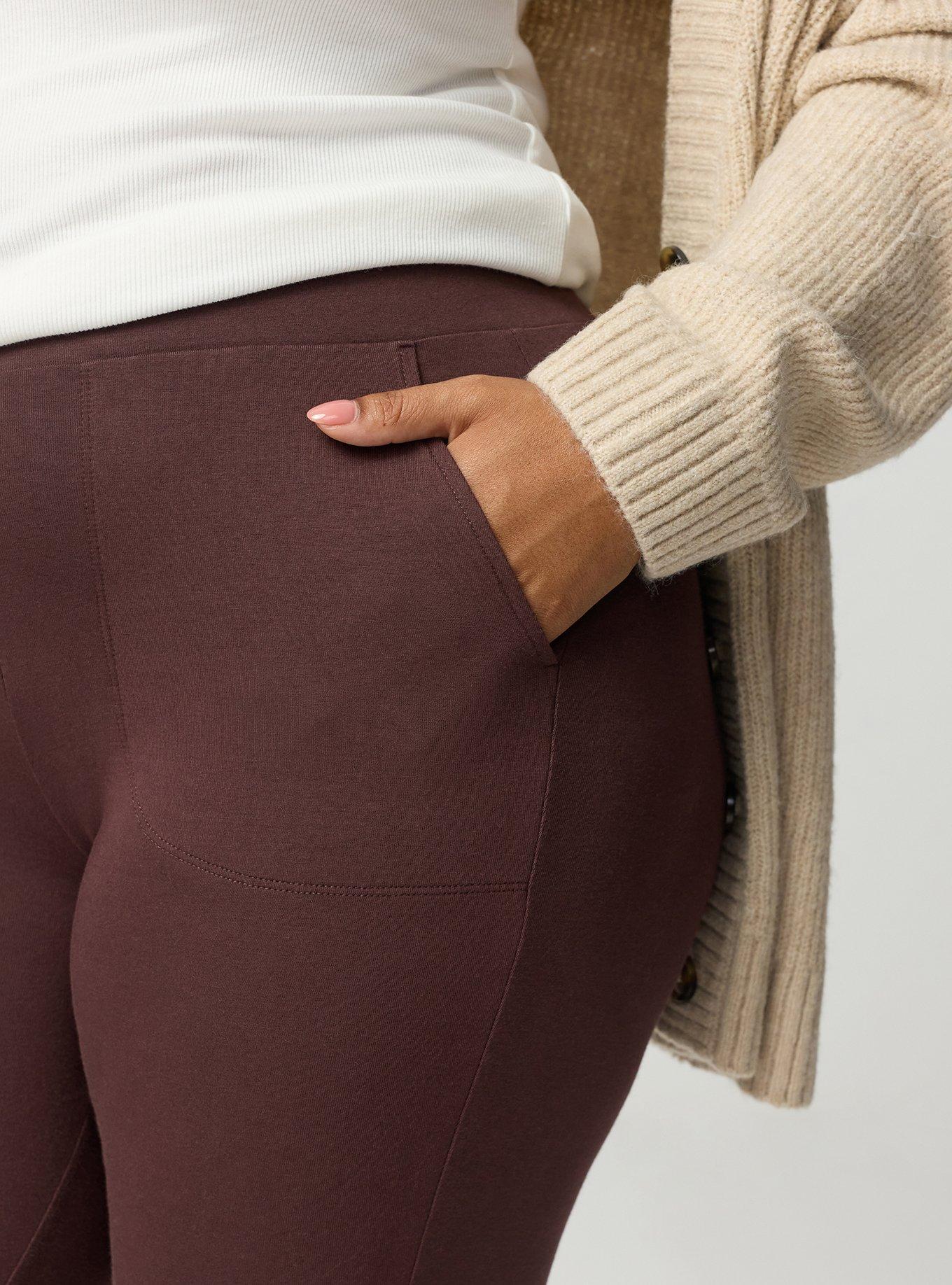 Full Length Pocket Flare Legging, PUCE, alternate
