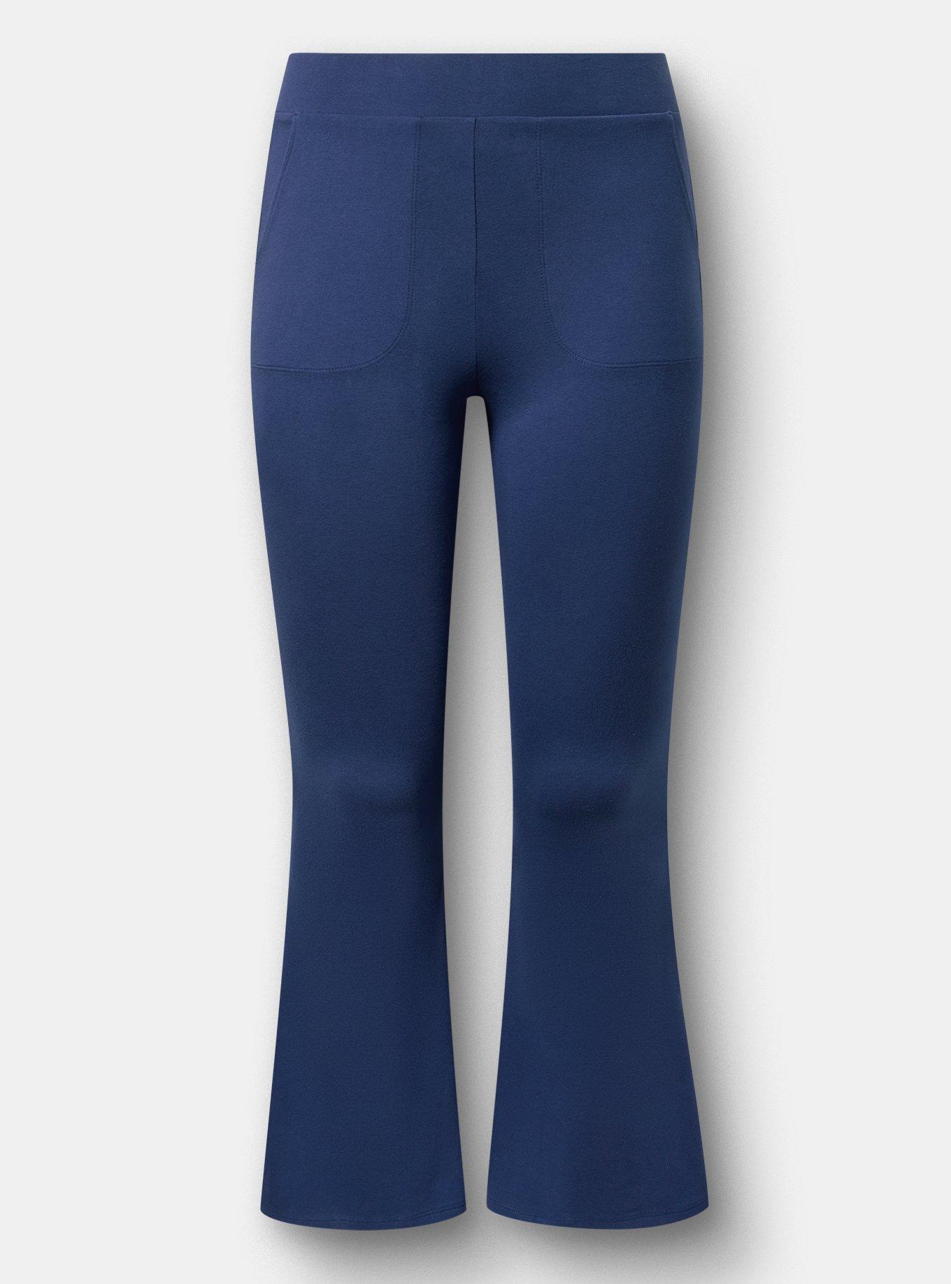 Full Length Pocket Flare Legging, MEDIEVAL BLUE, flat