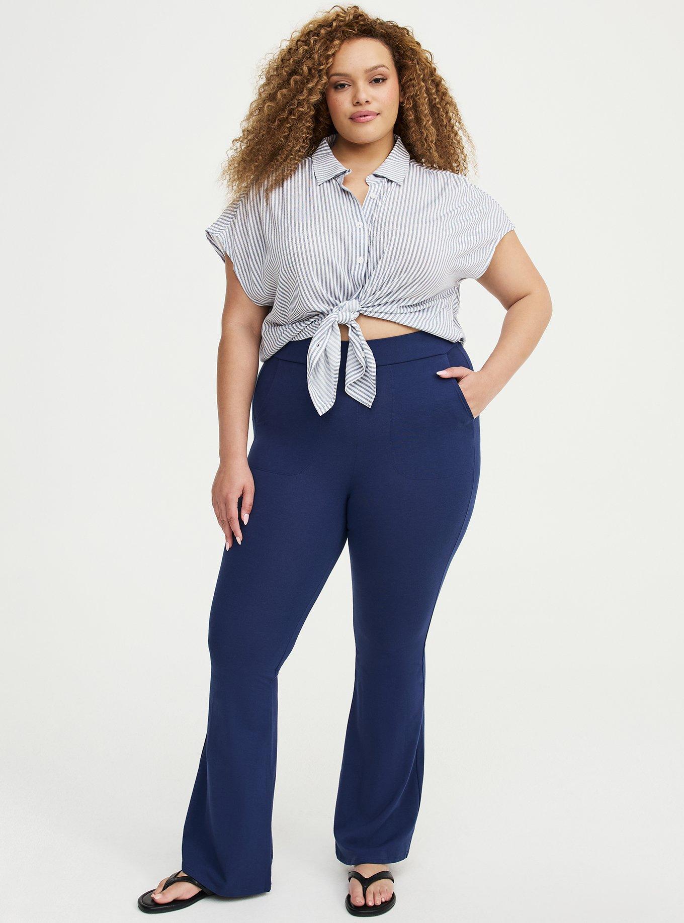 Full-Length Pocket Flare Legging, MEDIEVAL BLUE, hi-res