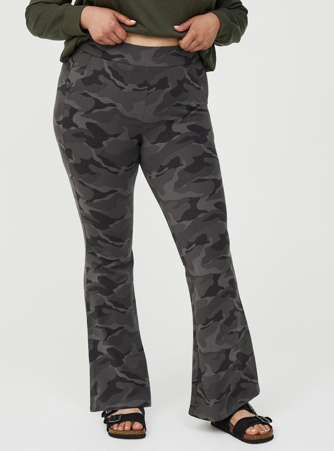 Full-Length Pocket Flare Legging, CAMO CADET, alternate