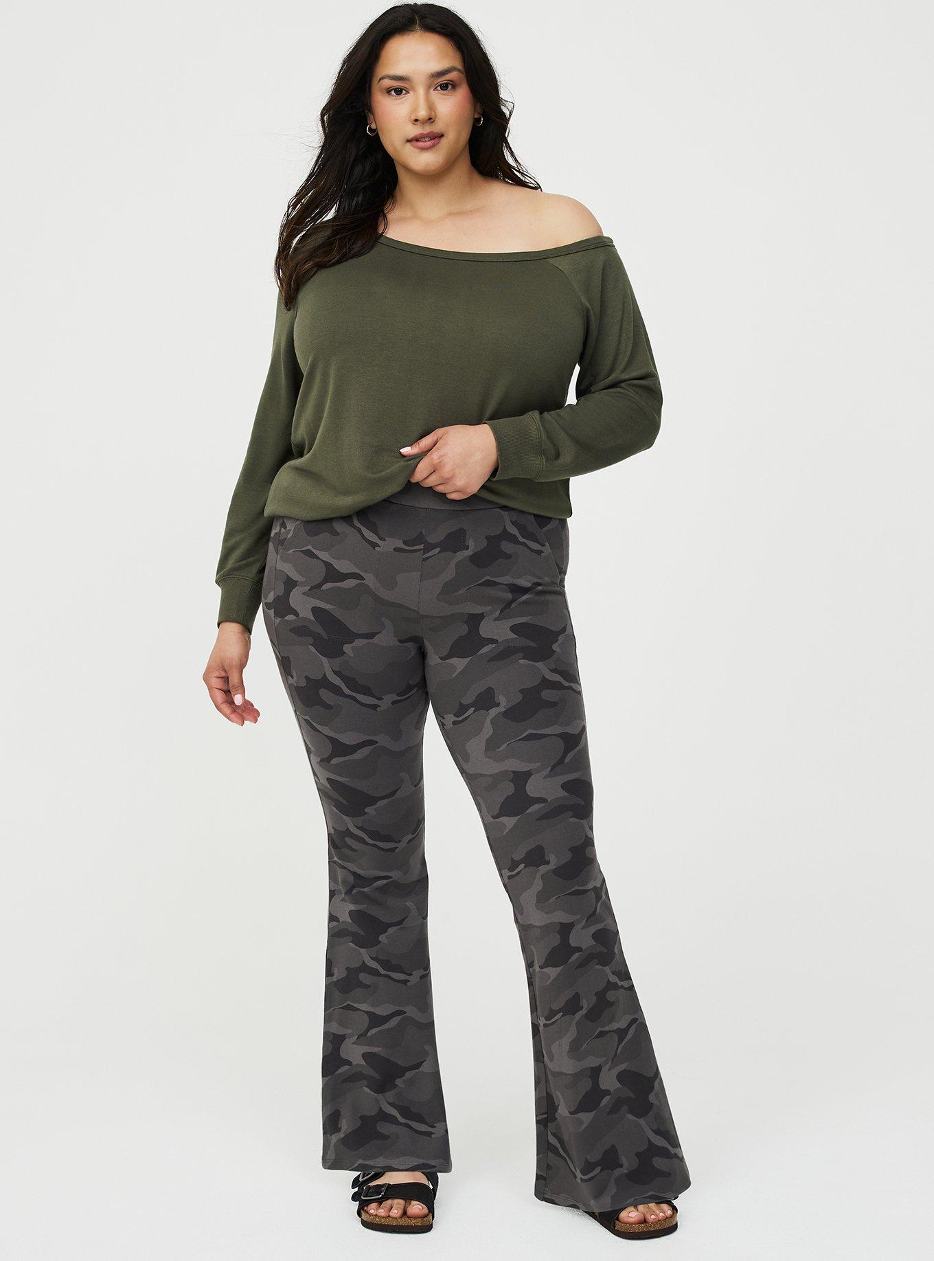 Full-Length Pocket Flare Legging, CAMO CADET, hi-res