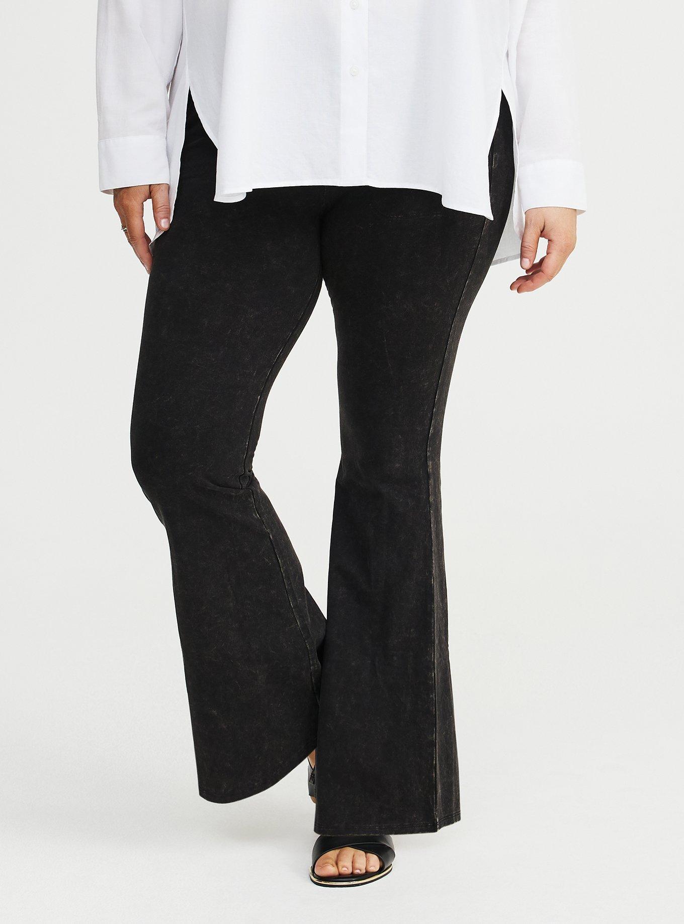 Full-Length Pocket Flare Legging, DEEP BLACK WASH, alternate