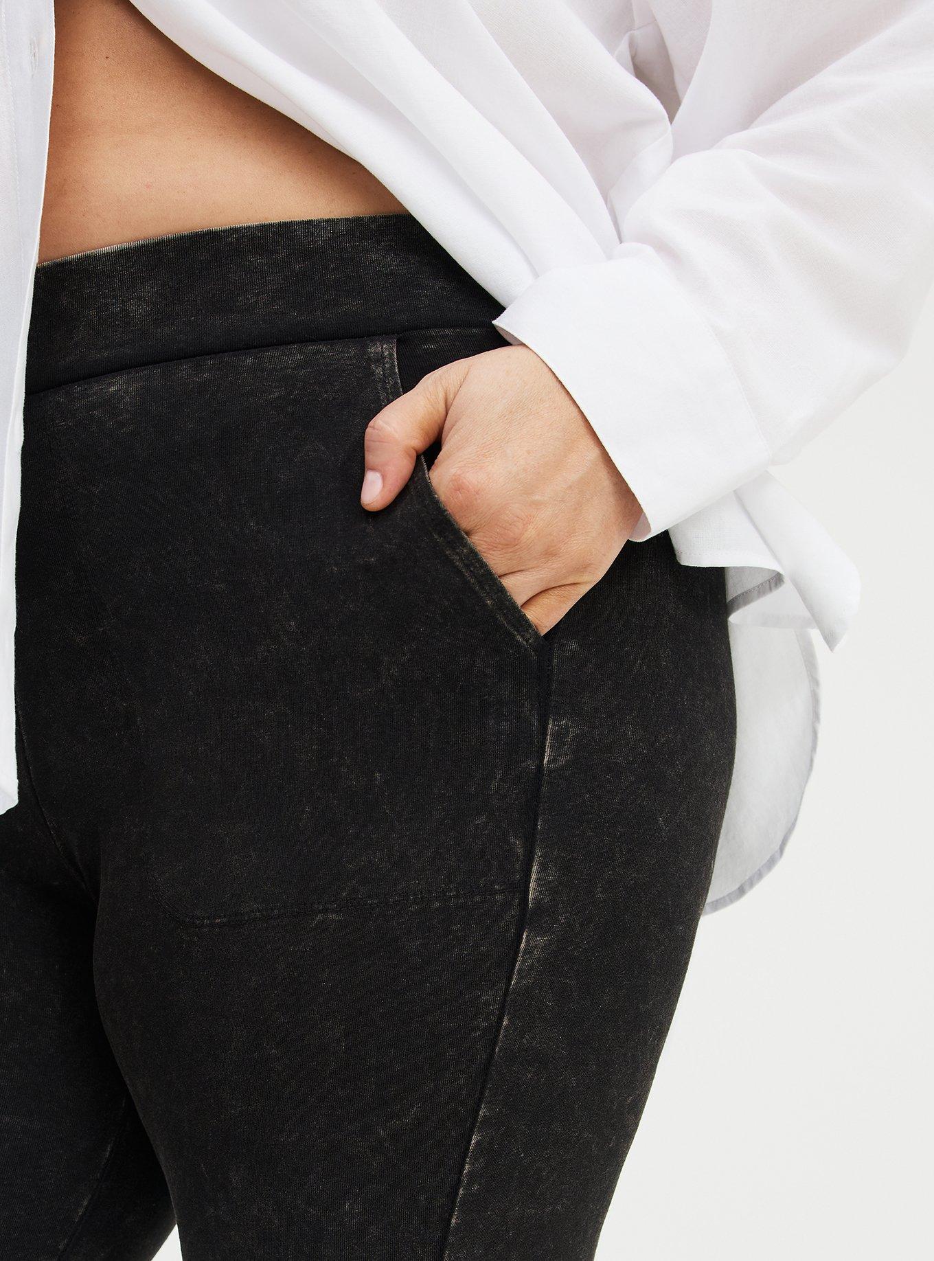 Full-Length Pocket Flare Legging, DEEP BLACK WASH, alternate