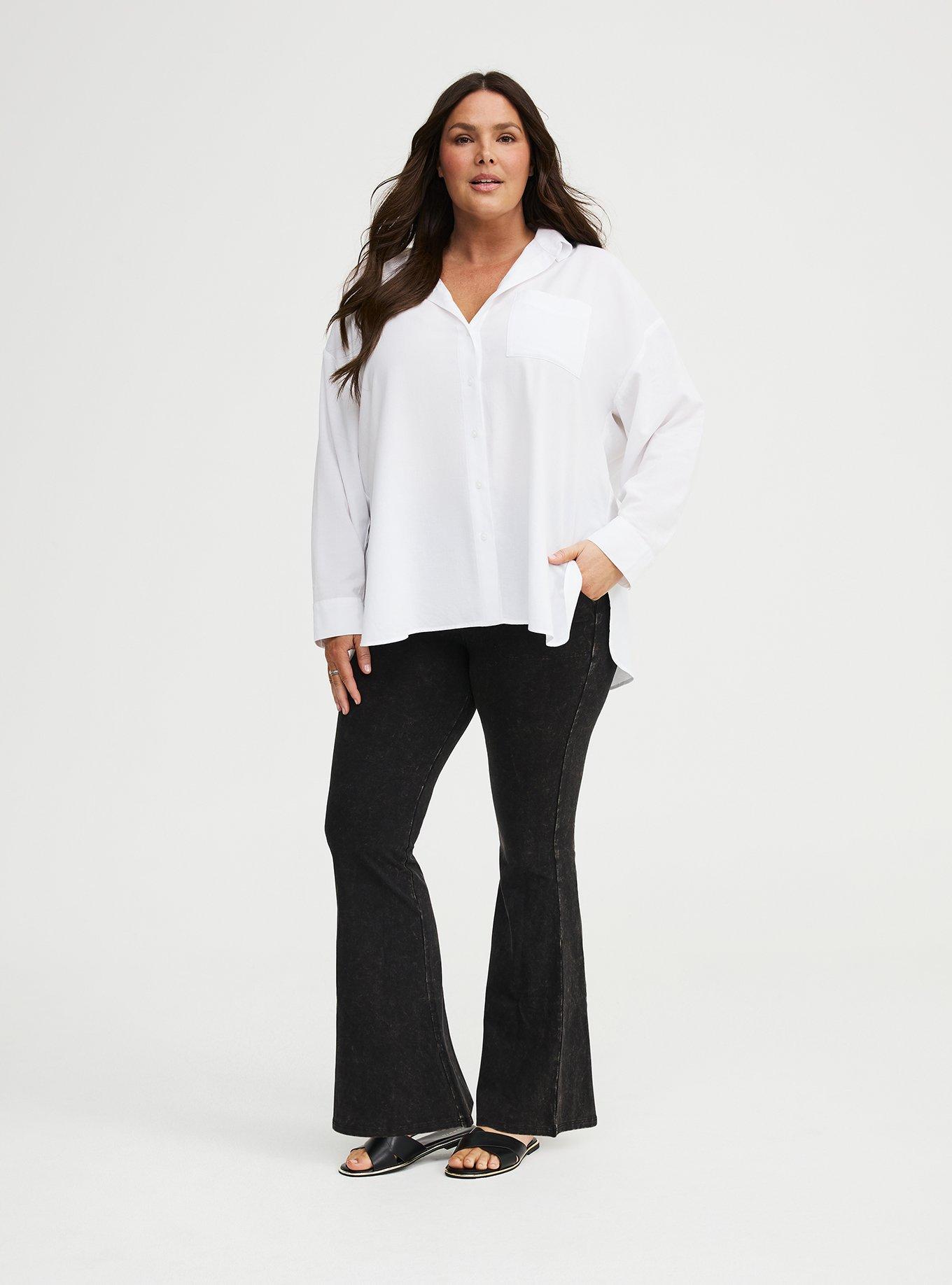 Full-Length Pocket Flare Legging, DEEP BLACK WASH, hi-res