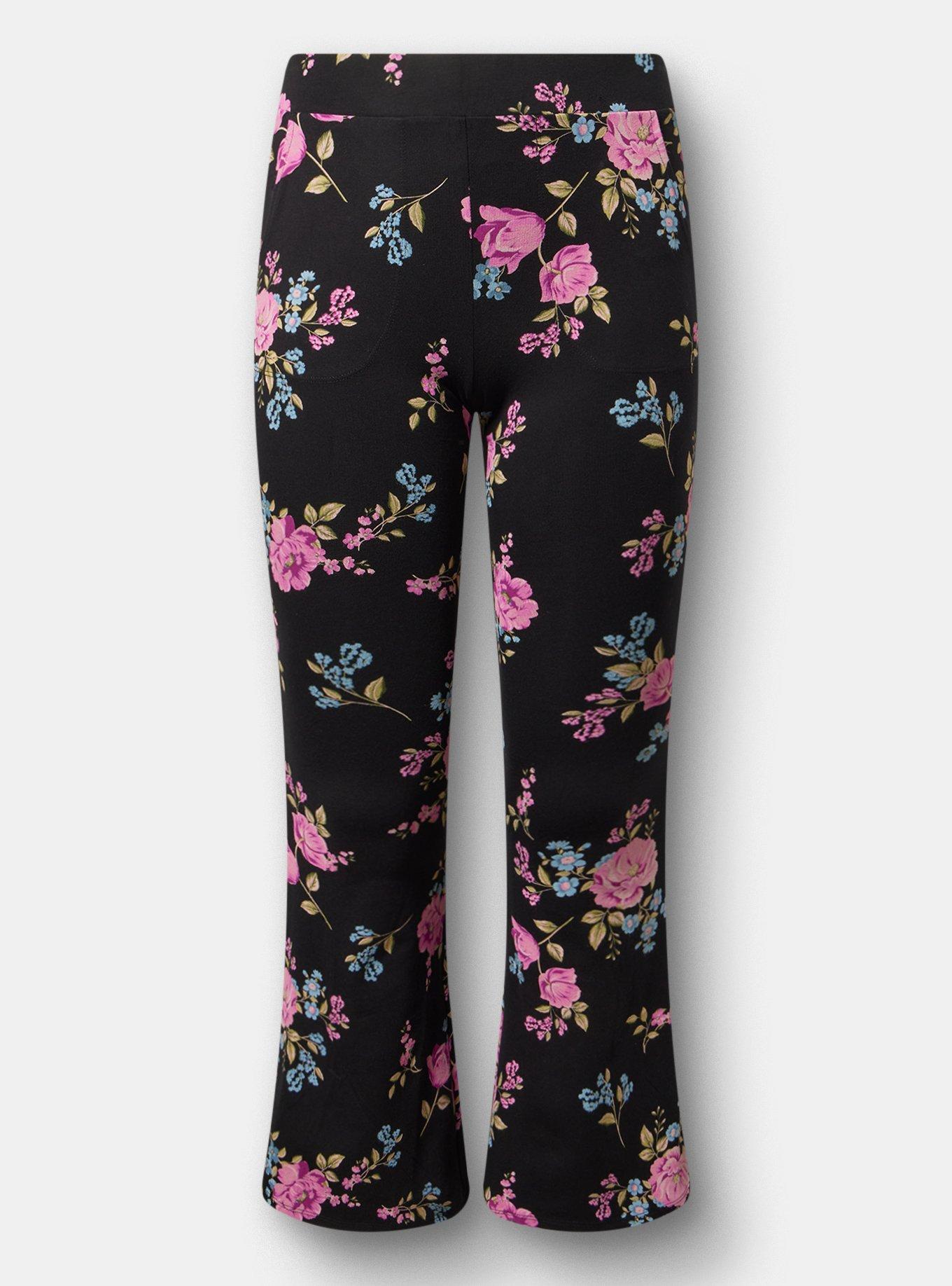 Full-Length Pocket Flare Legging, KIRBY FLORAL BLACK, hi-res