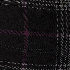 Plus Size Full-Length Pocket Flare Legging, BLOSSOM PLAID BLACK, swatch
