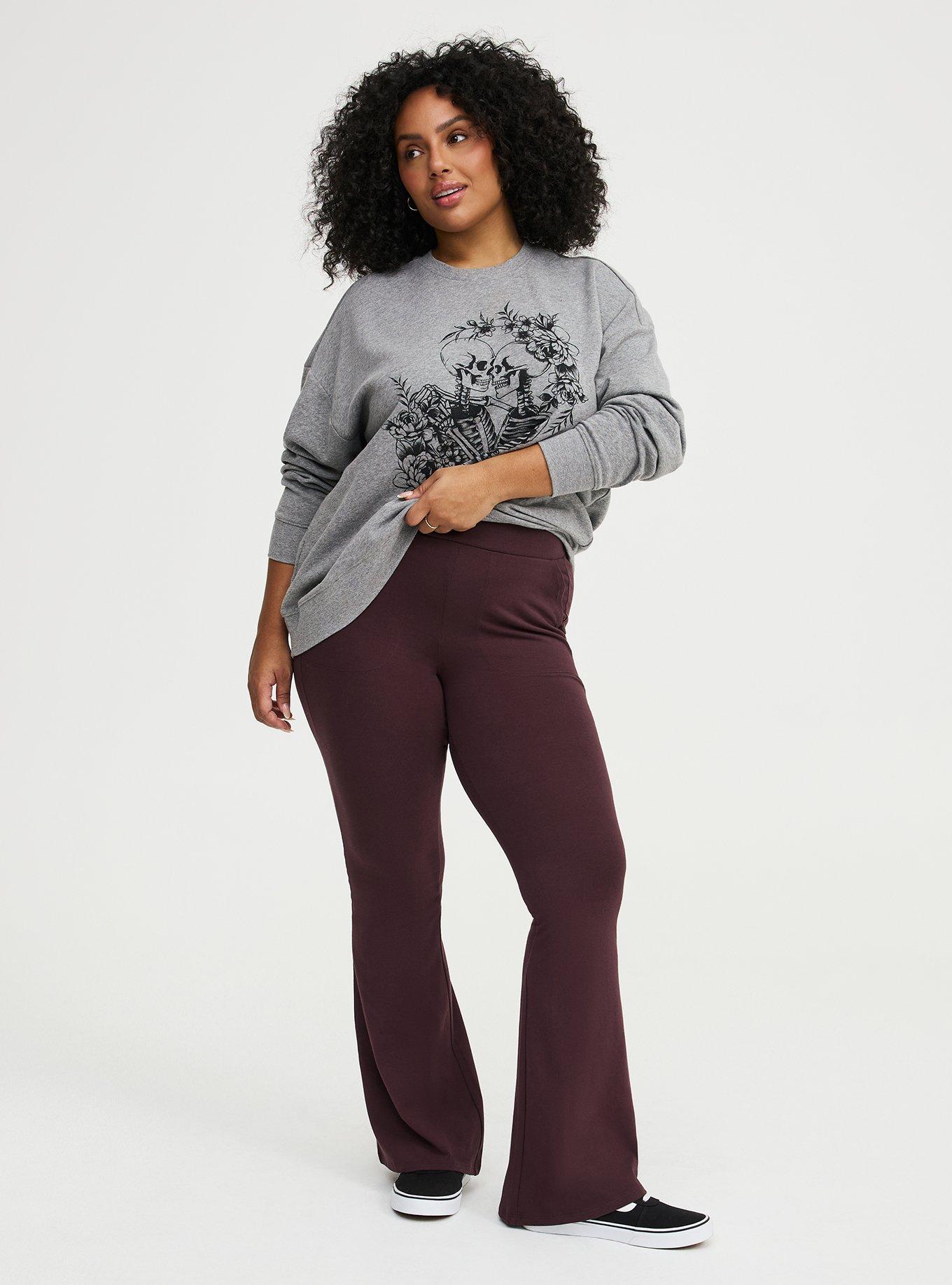 Full-Length Pocket Flare Legging, FUDGE, hi-res
