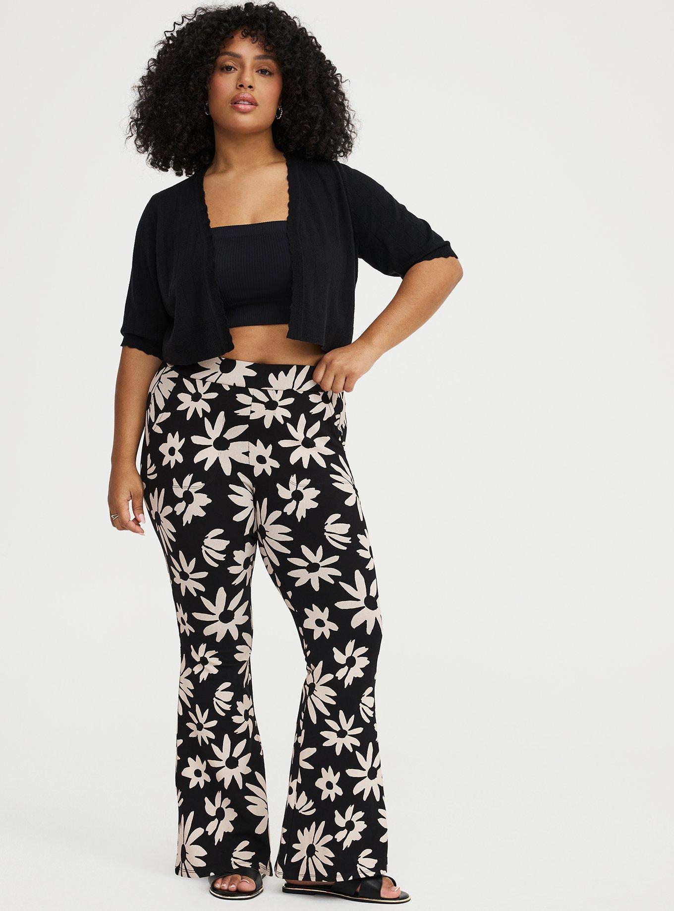 Full-Length Pocket Flare Legging, LENKA FLORAL BLACK, hi-res