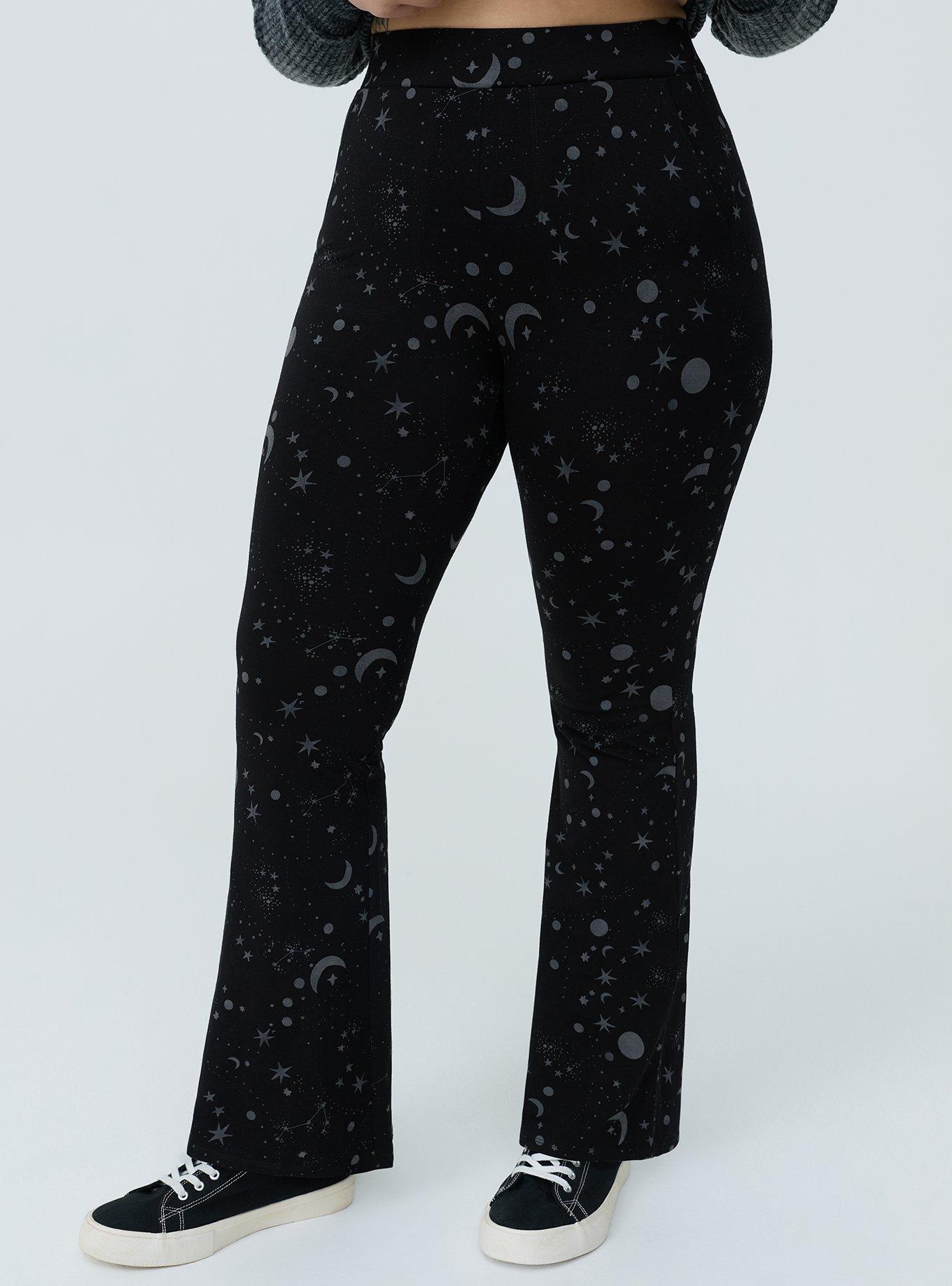 Full-Length Pocket Flare Legging, CELESTIAL GLOW BLACK, alternate