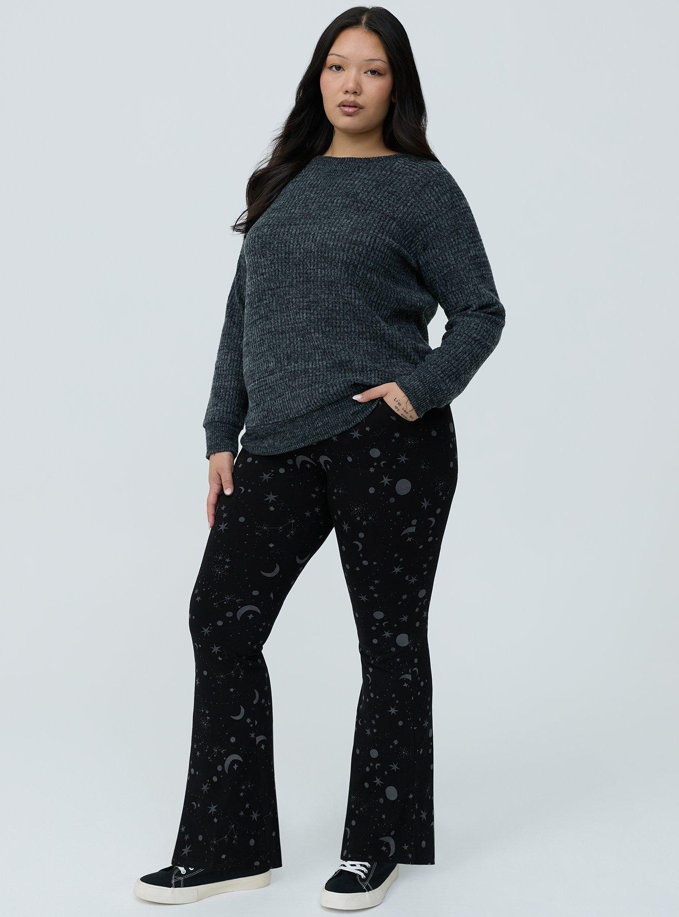 Full-Length Pocket Flare Legging, CELESTIAL GLOW BLACK, hi-res