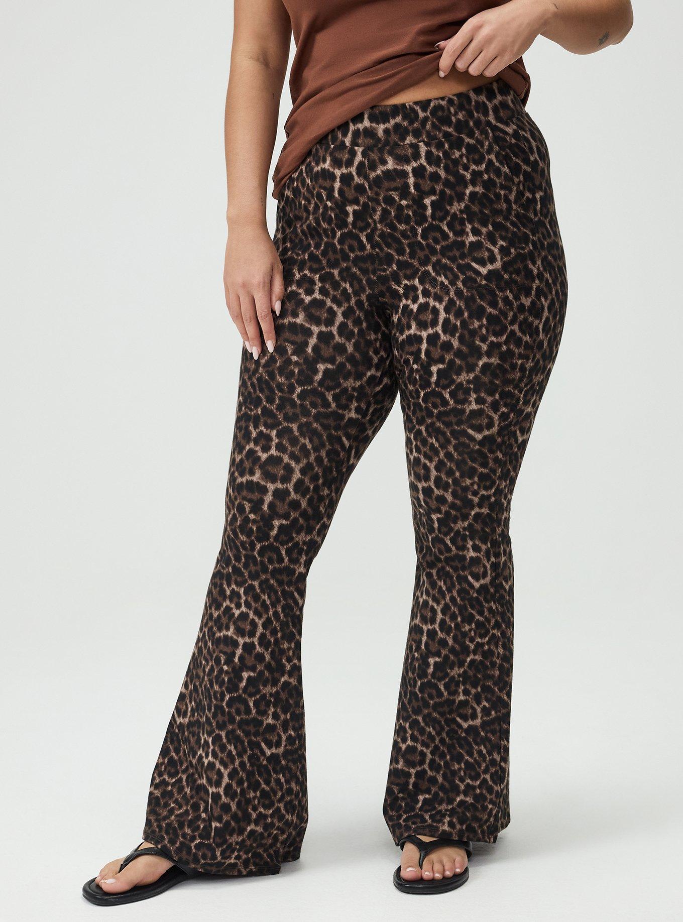 Full Length Pocket Flare Legging, ON THE PROWL LEOPARD BROWN, alternate
