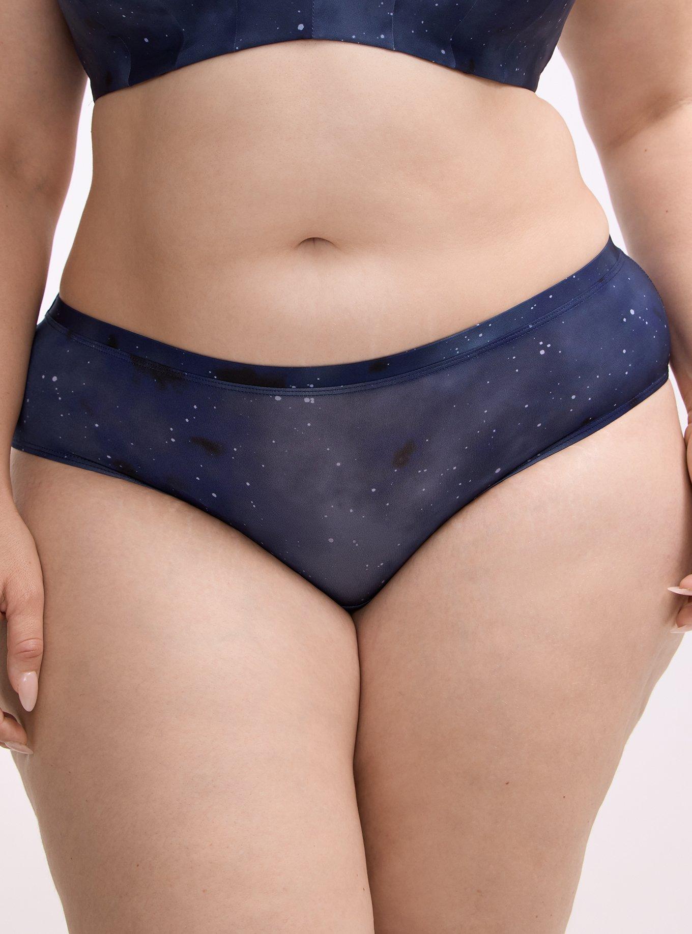 Plus Size Second Skin Mid-Rise Hipster Panty, SKYLAR GALAXY NAVY, alternate