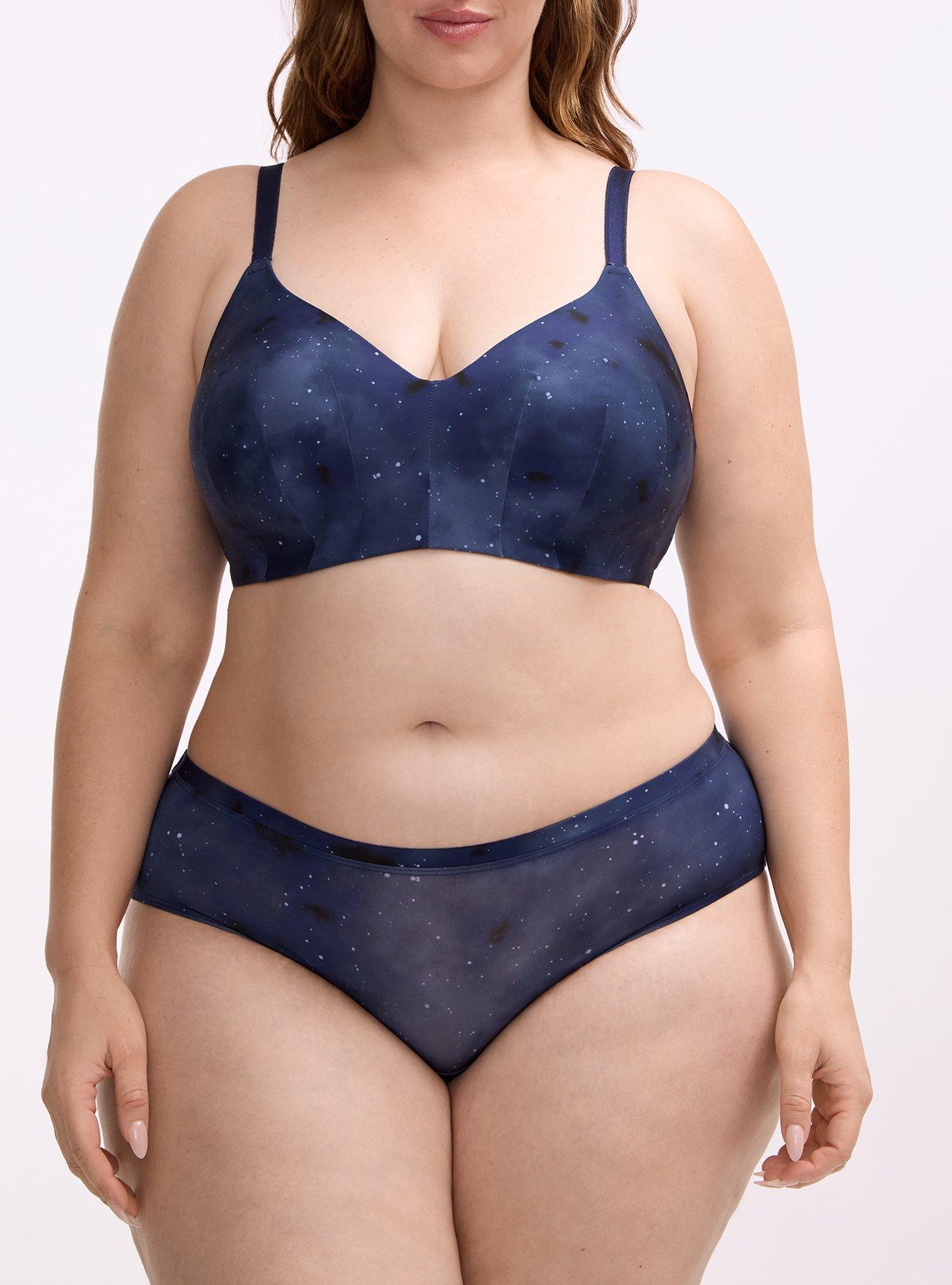 Plus Size Second Skin Mid-Rise Hipster Panty, SKYLAR GALAXY NAVY, alternate