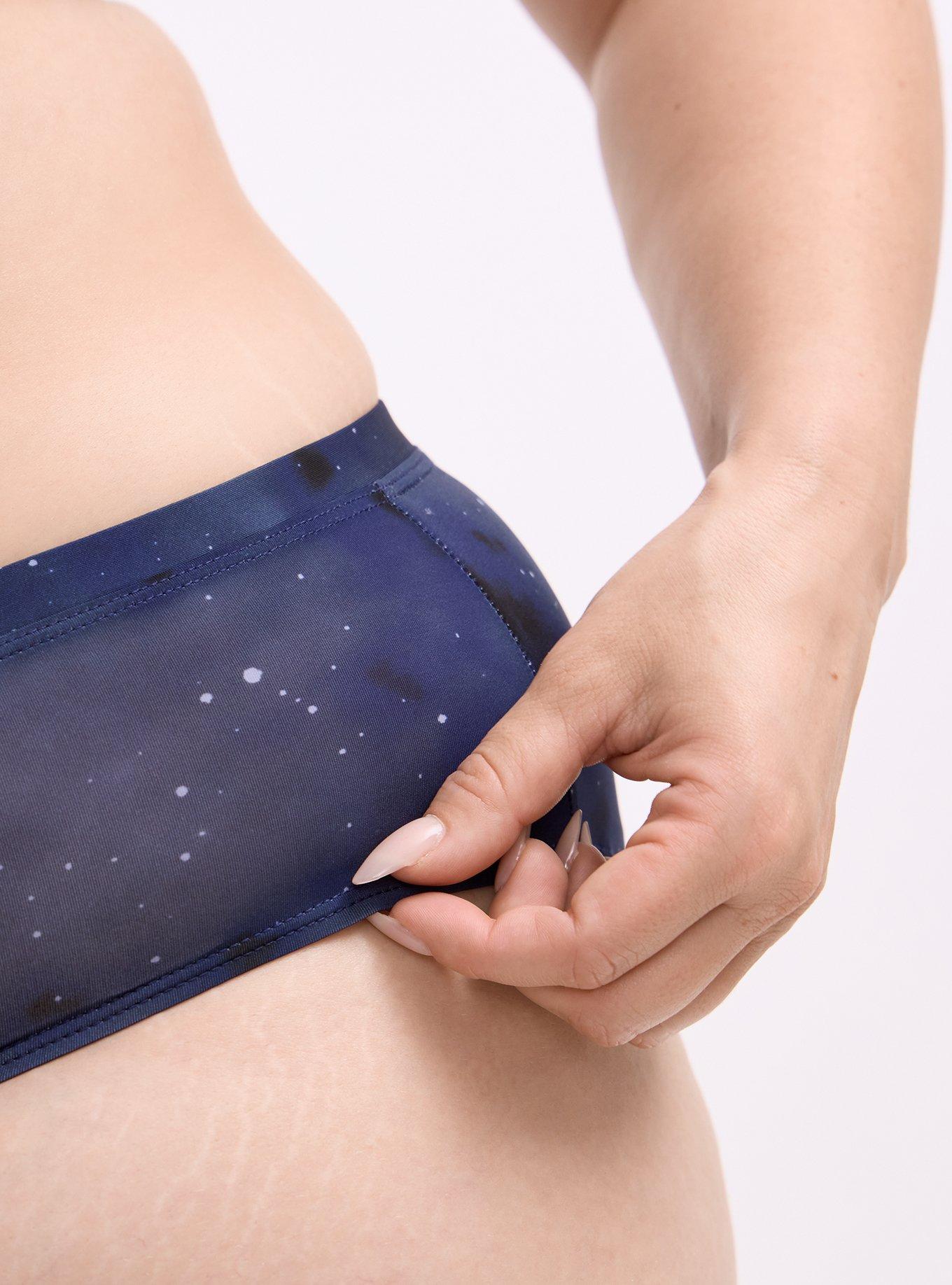 Plus Size Second Skin Mid-Rise Hipster Panty, SKYLAR GALAXY NAVY, alternate