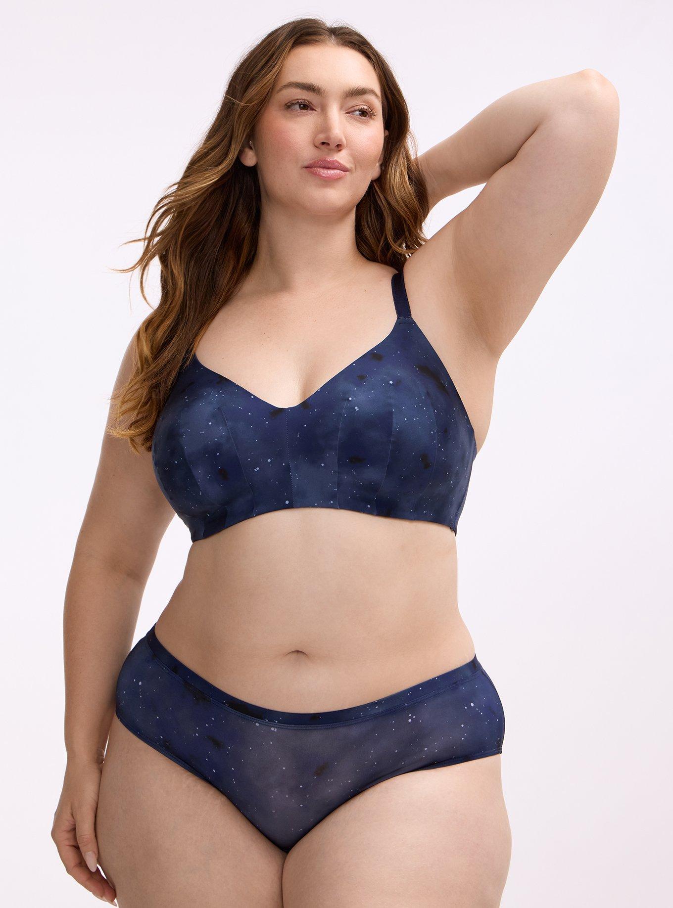 Plus Size Second Skin Mid-Rise Hipster Panty, SKYLAR GALAXY NAVY, hi-res