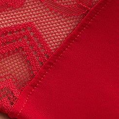 Second Skin Mid-Rise Heart Lace Hipster Panty, JESTER RED, swatch