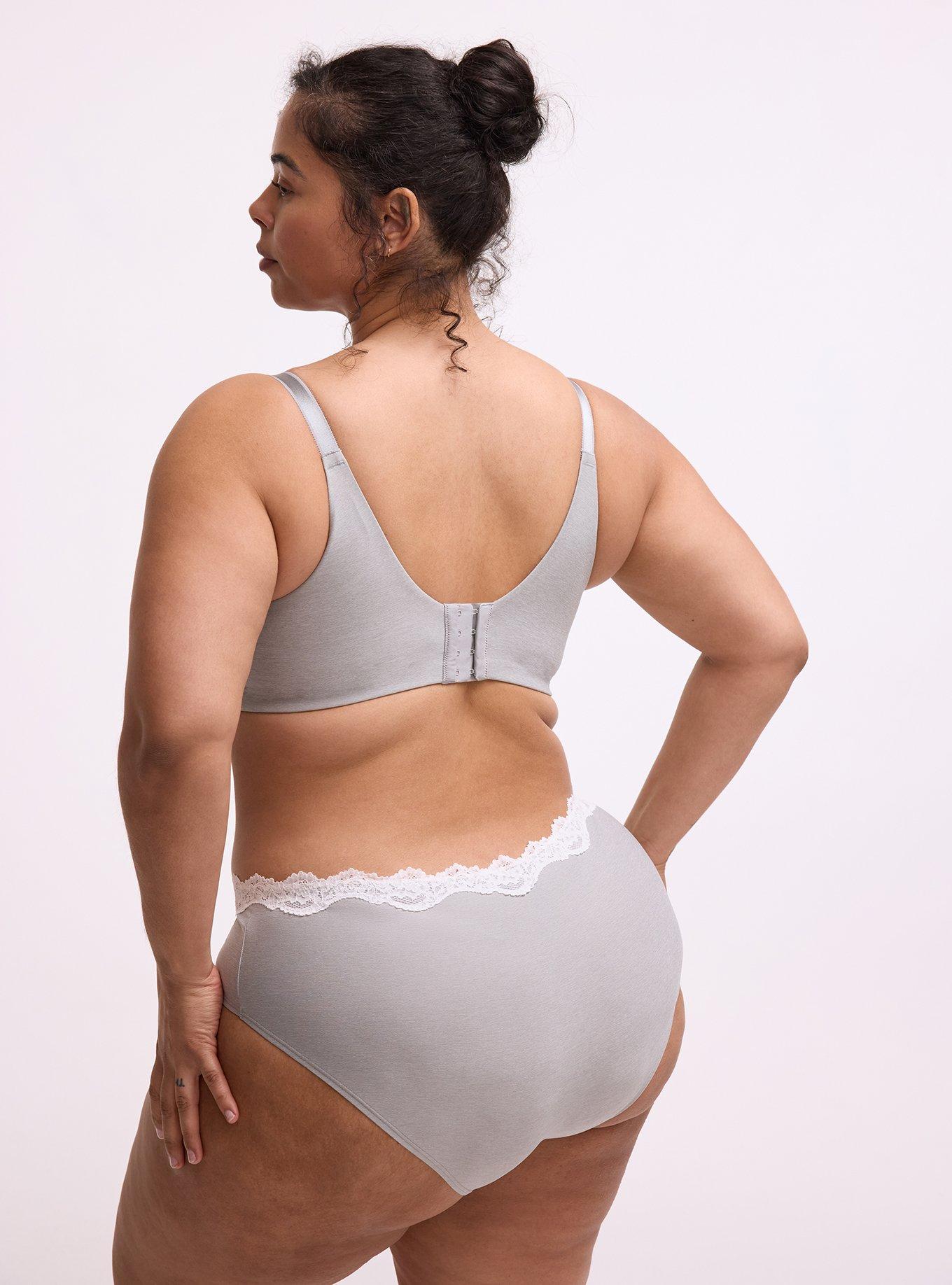 Heather Micro Mid-Rise Hipster Panty, LIGHT HEATHER GRAY, alternate