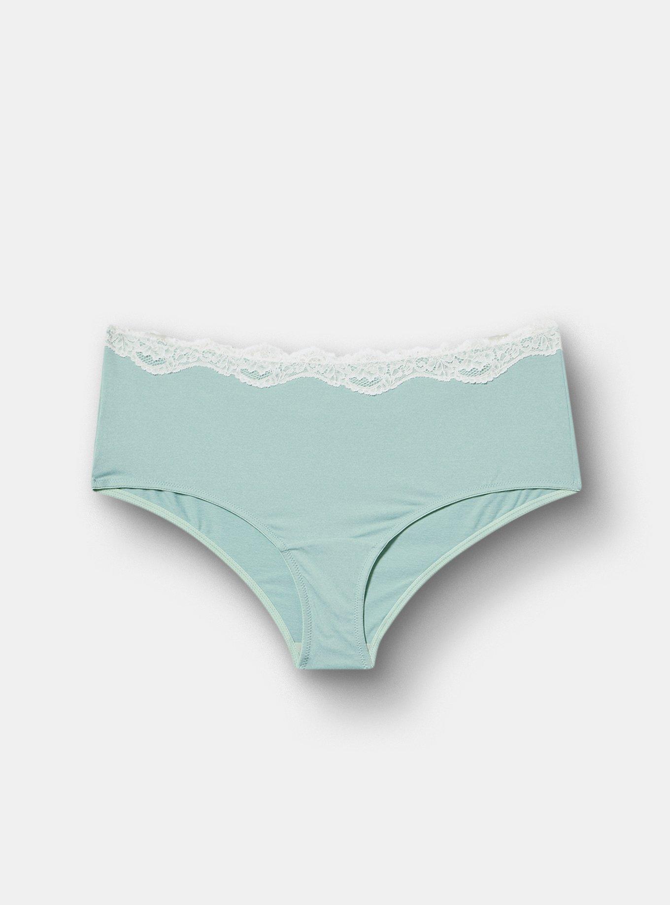 Heather Micro Mid-Rise Cheeky Panty, HARBOR GRAY HEATHER, hi-res