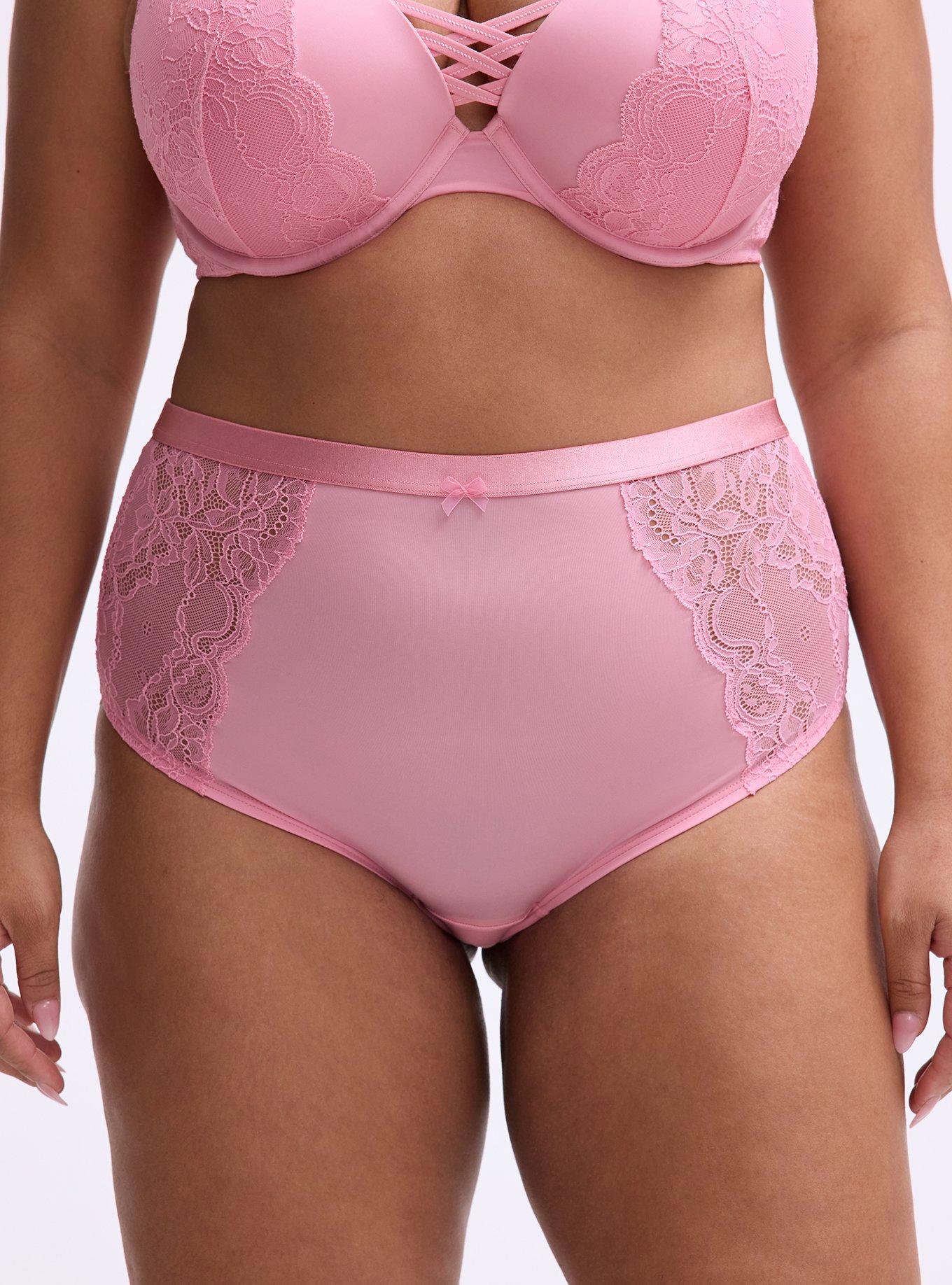 Chelsea Lace High Rise Cheeky Panty, SEA PINK, alternate