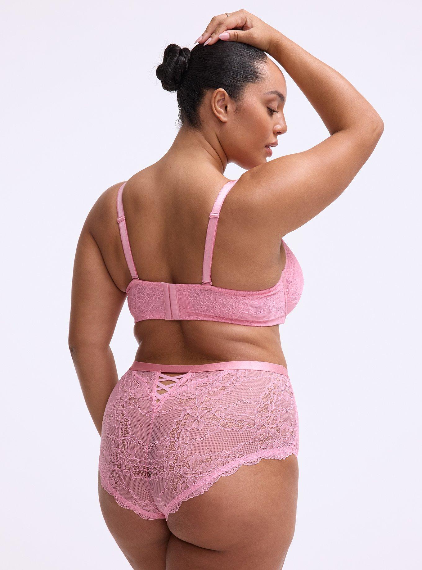 Chelsea Lace High Rise Cheeky Panty, SEA PINK, alternate