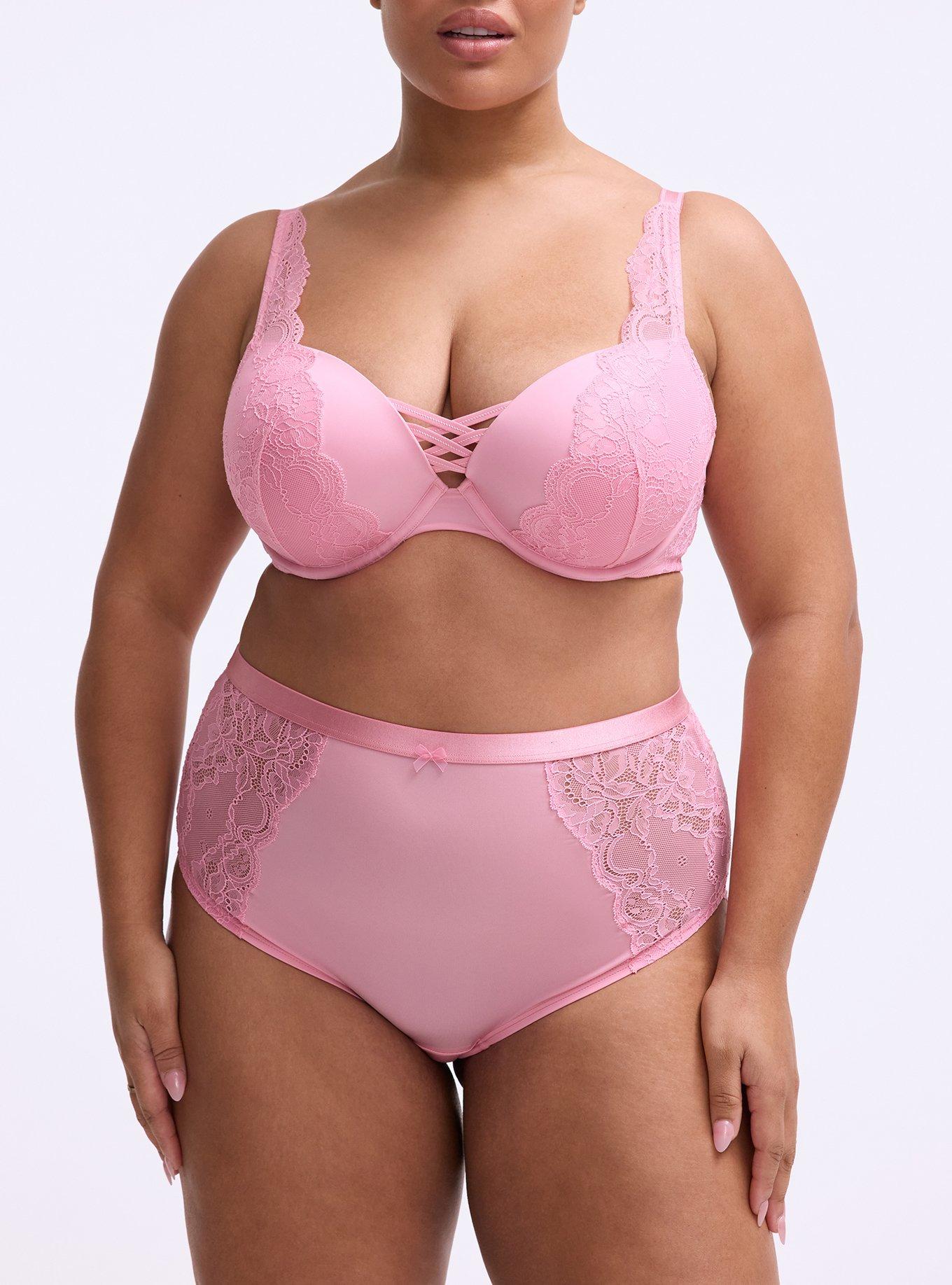 Chelsea Lace High Rise Cheeky Panty, SEA PINK, alternate