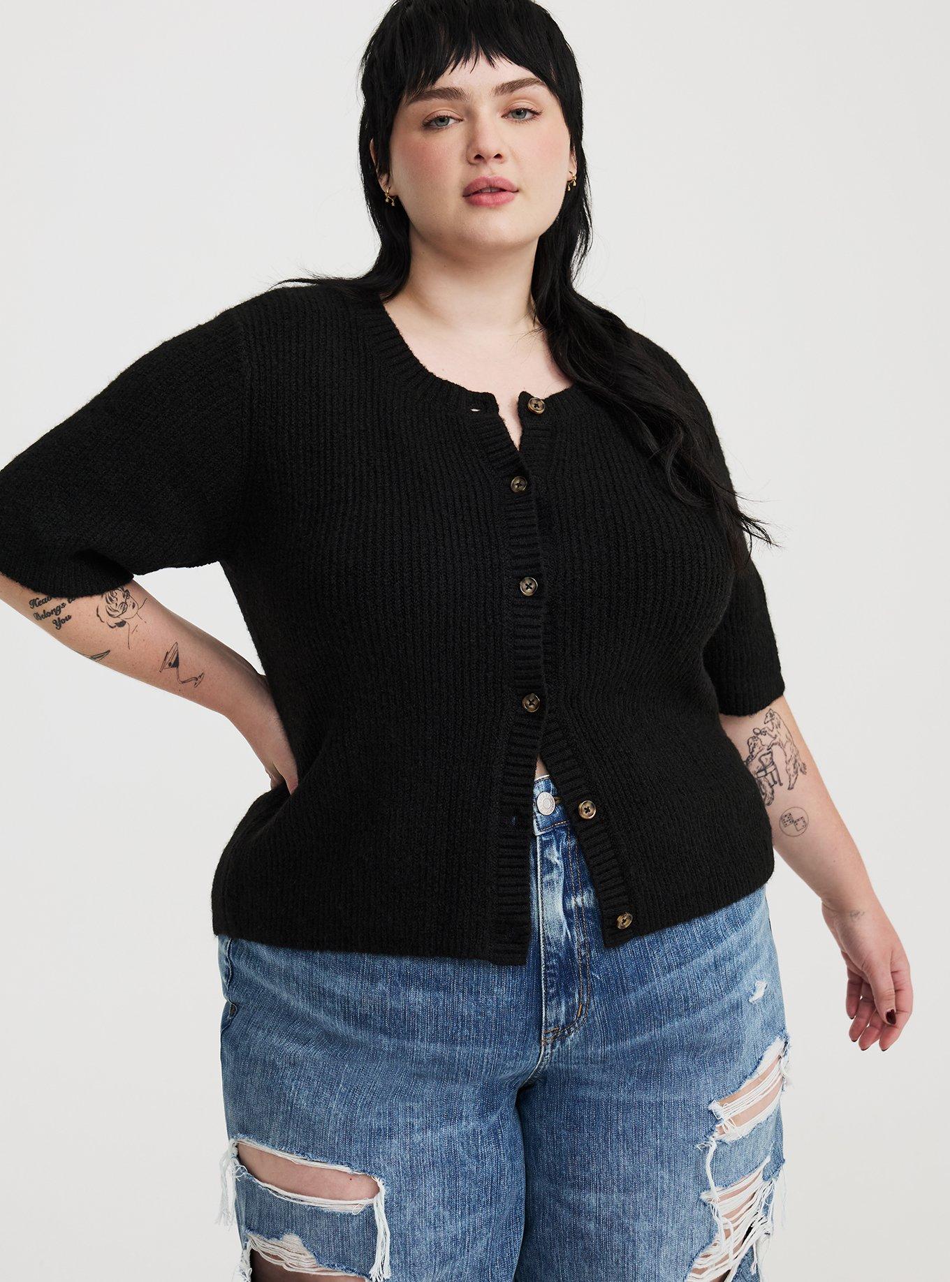 Plus Size - Vegan Cashmere Crew Cardigan - Torrid