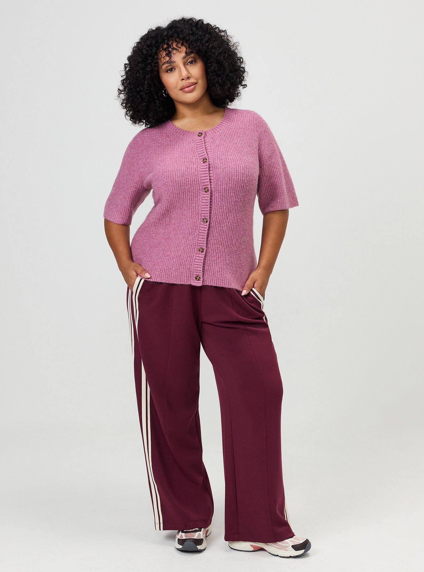 Vegan Cashmere Crew Cardigan, MELLOW MAUVE, alternate