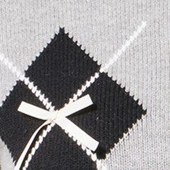 Bow Cardigan, HEATHER GREY, swatch