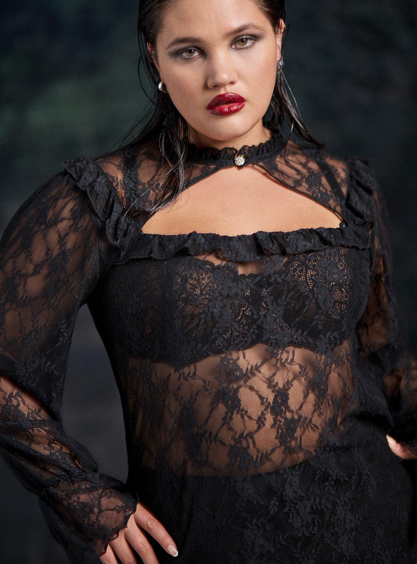 Nightfall Lace Ruffle Top