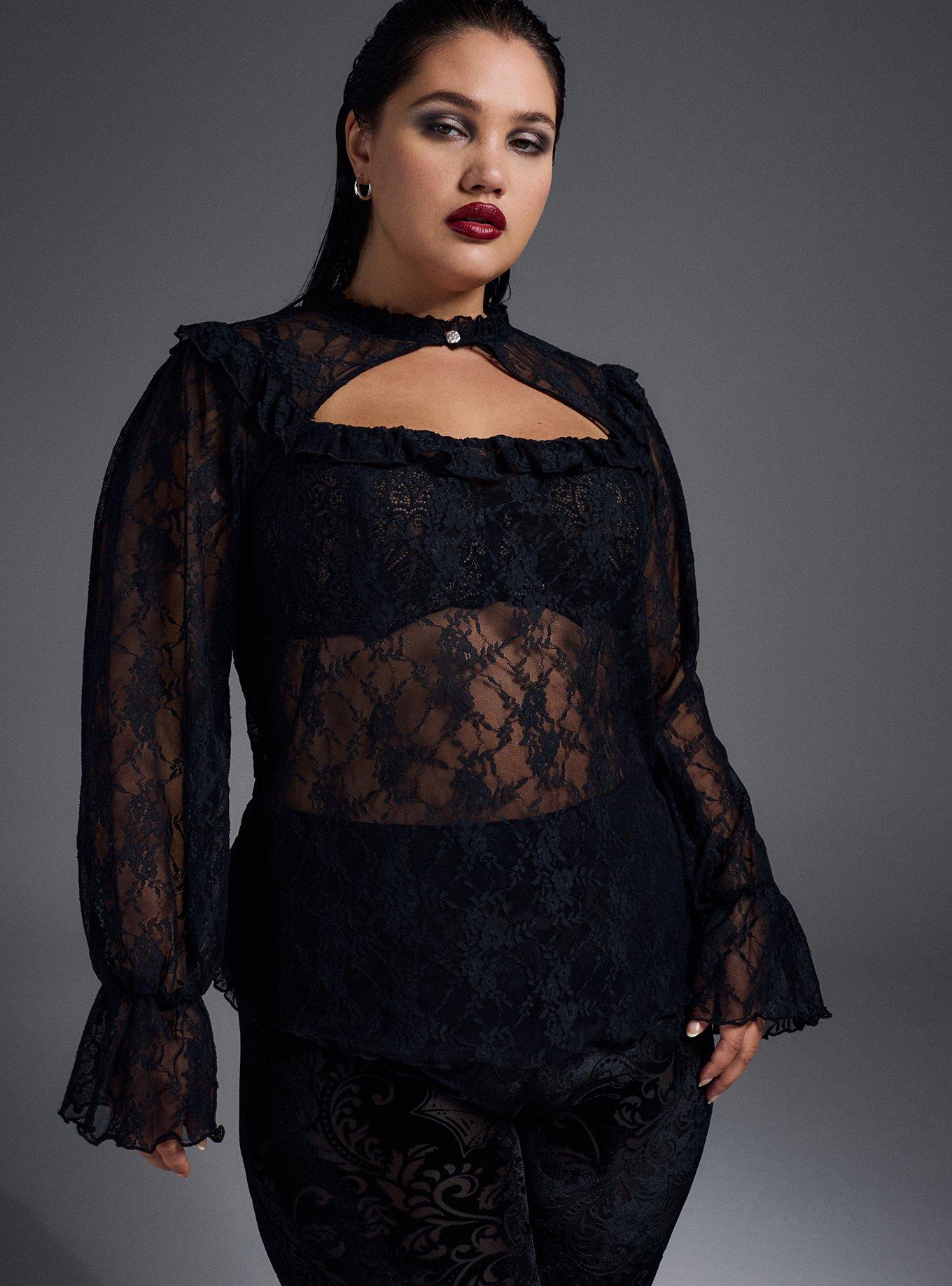 Nightfall Lace Ruffle Top