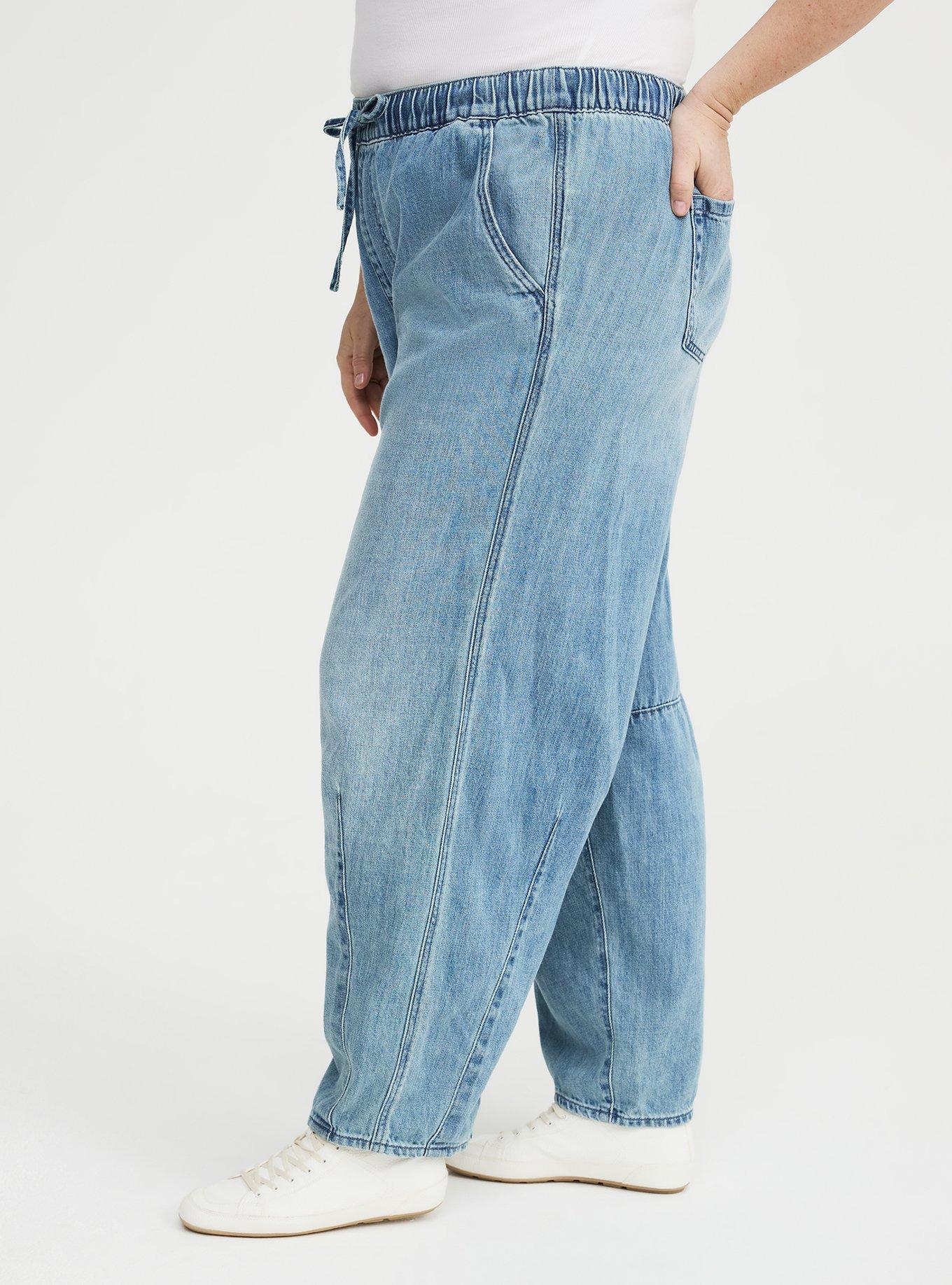 High-Rise Pull-On Drapey Barrel Jean, SKIPPER, alternate