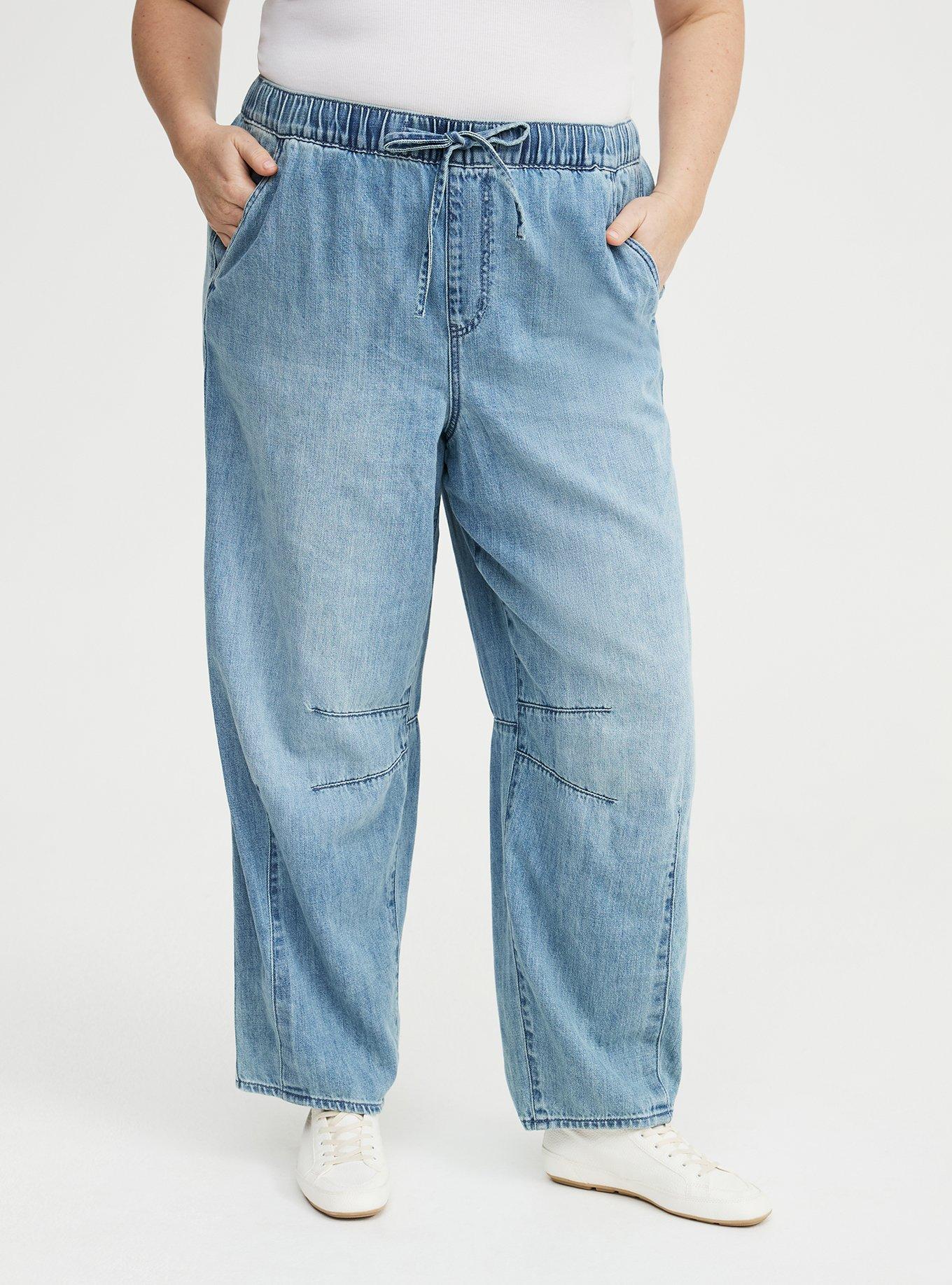 High-Rise Pull-On Drapey Barrel Jean, SKIPPER, alternate