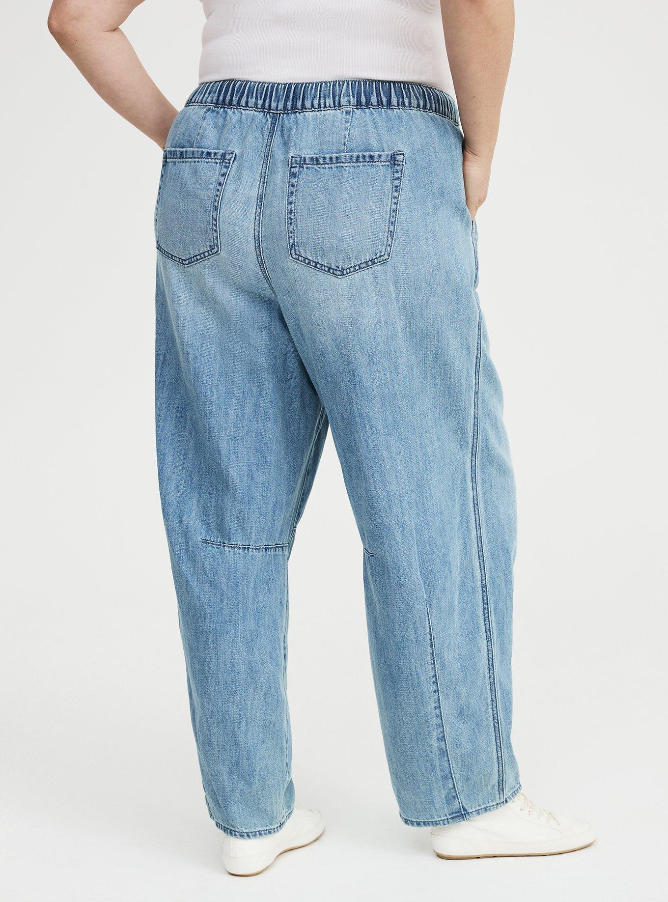 High-Rise Pull-On Drapey Barrel Jean, SKIPPER, alternate
