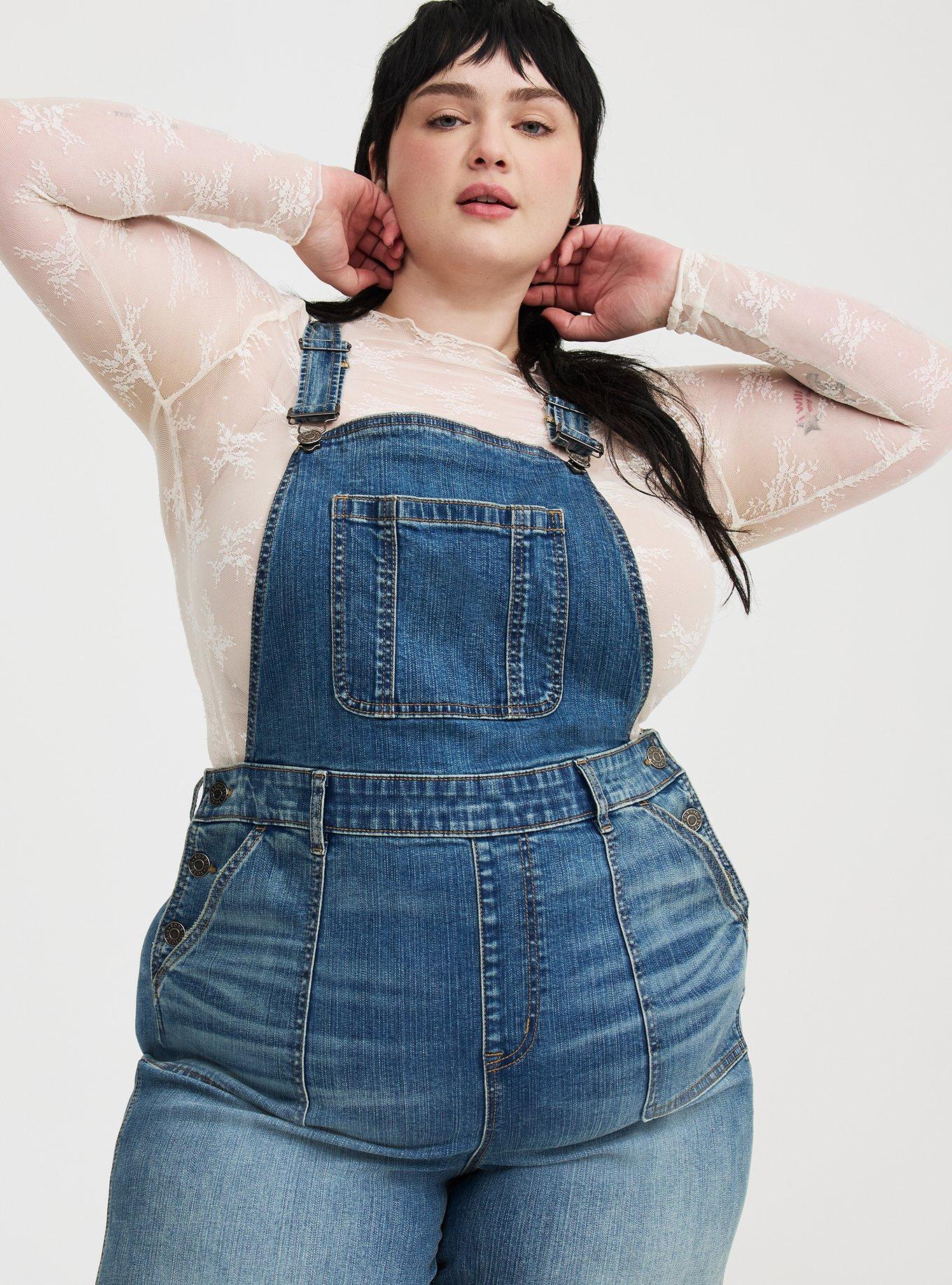 Wide-Leg Denim Overall
