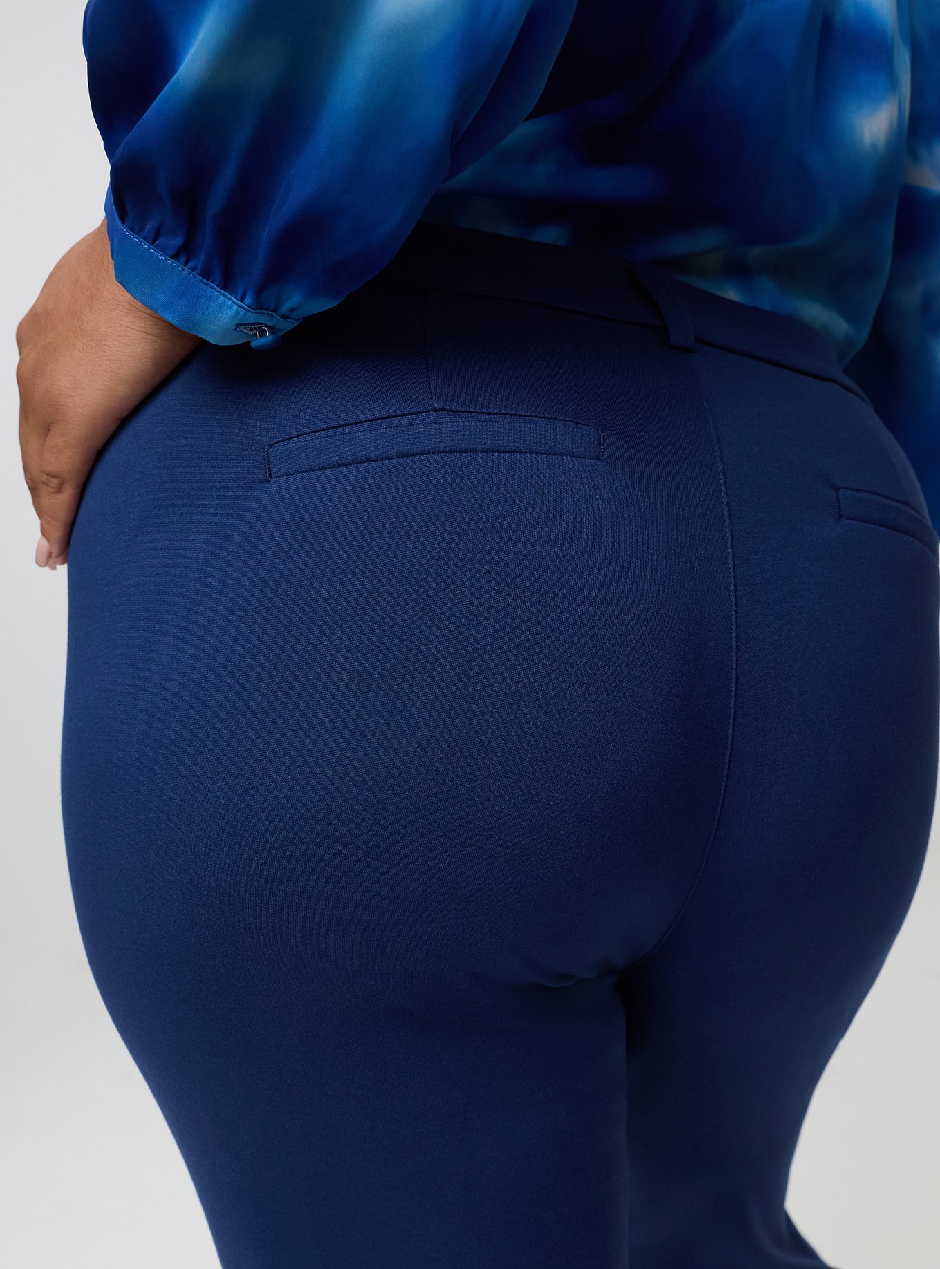 Studio High-Rise Ponte Trouser Pant, MEDIEVAL BLUE, alternate