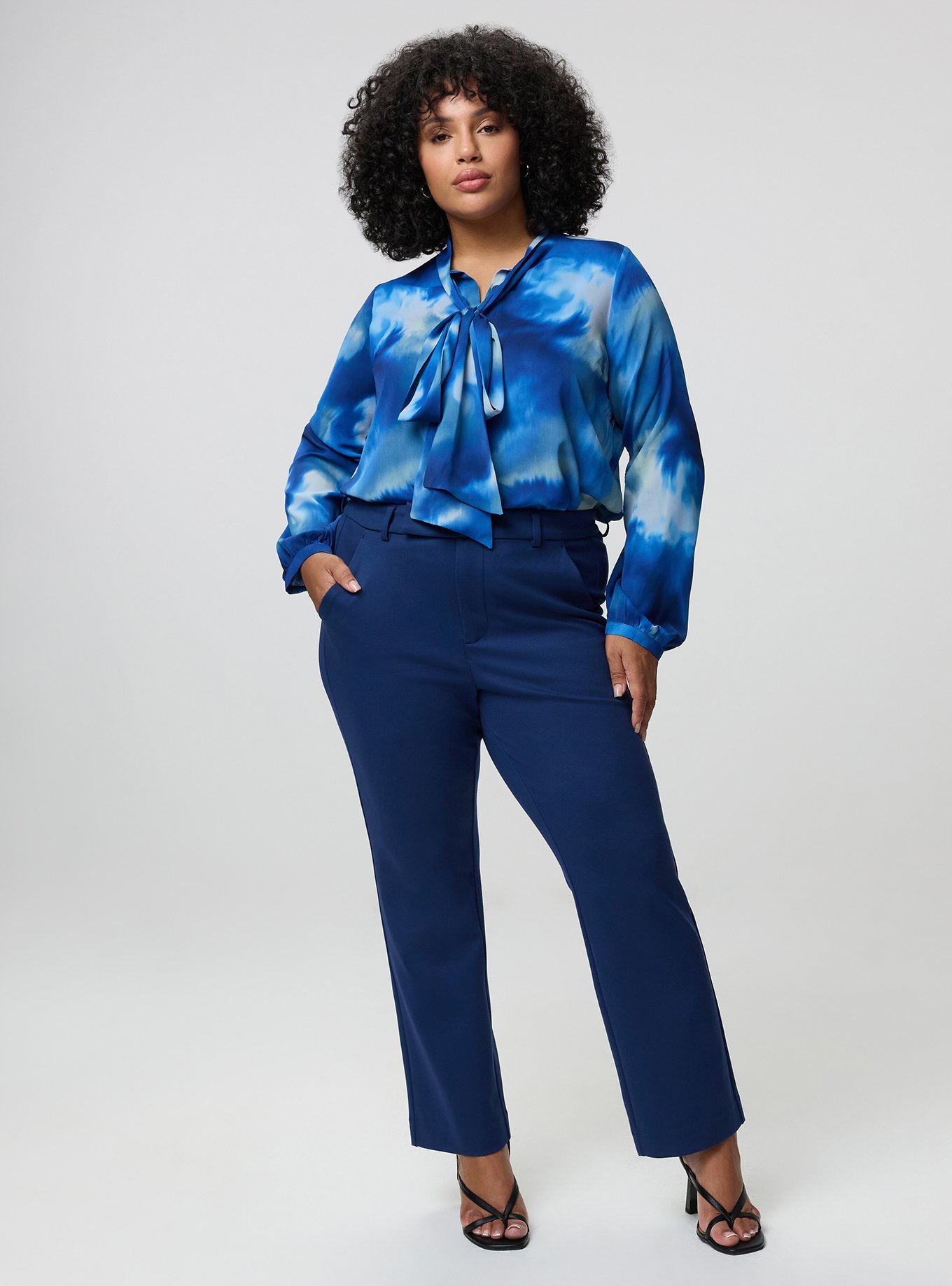 Studio High-Rise Ponte Trouser Pant, MEDIEVAL BLUE, hi-res