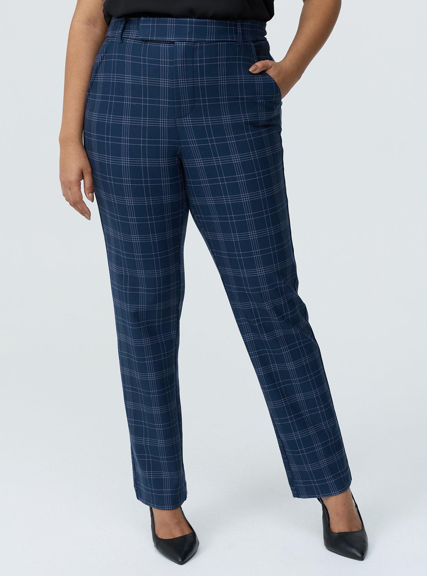 Studio High-Rise Ponte Trouser Pant, SYSTEM PLAID TONAL, alternate