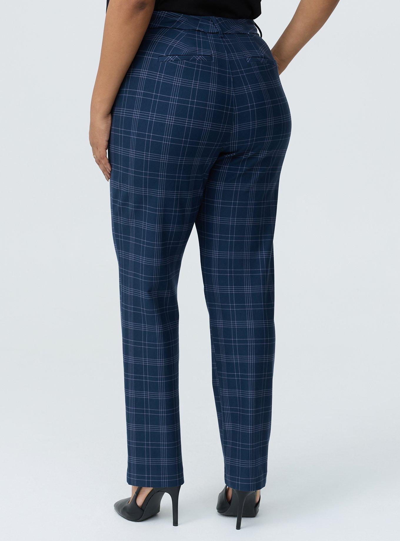 Studio High-Rise Ponte Trouser Pant, SYSTEM PLAID TONAL, alternate