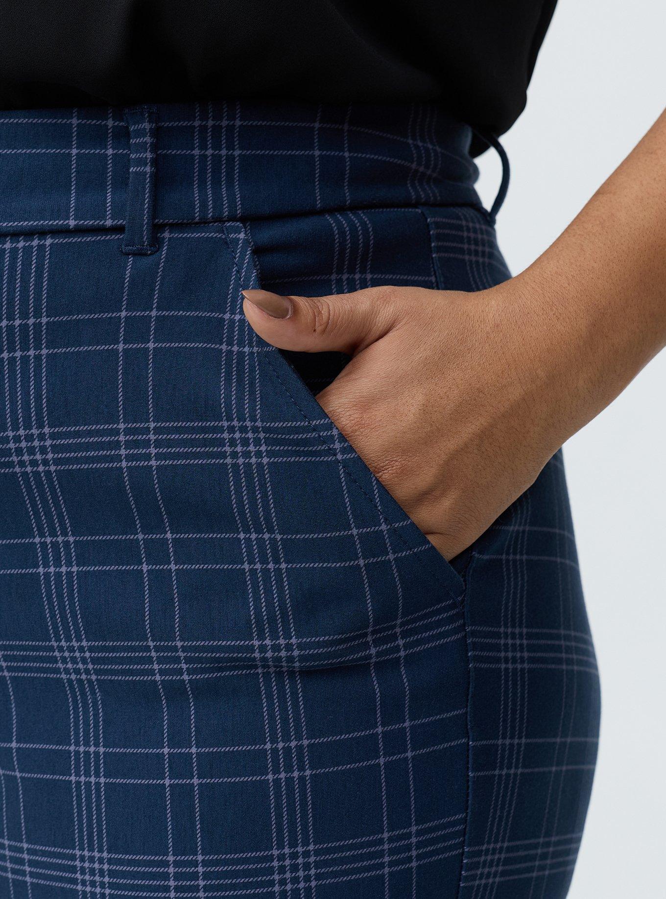 Studio High-Rise Ponte Trouser Pant, SYSTEM PLAID TONAL, alternate